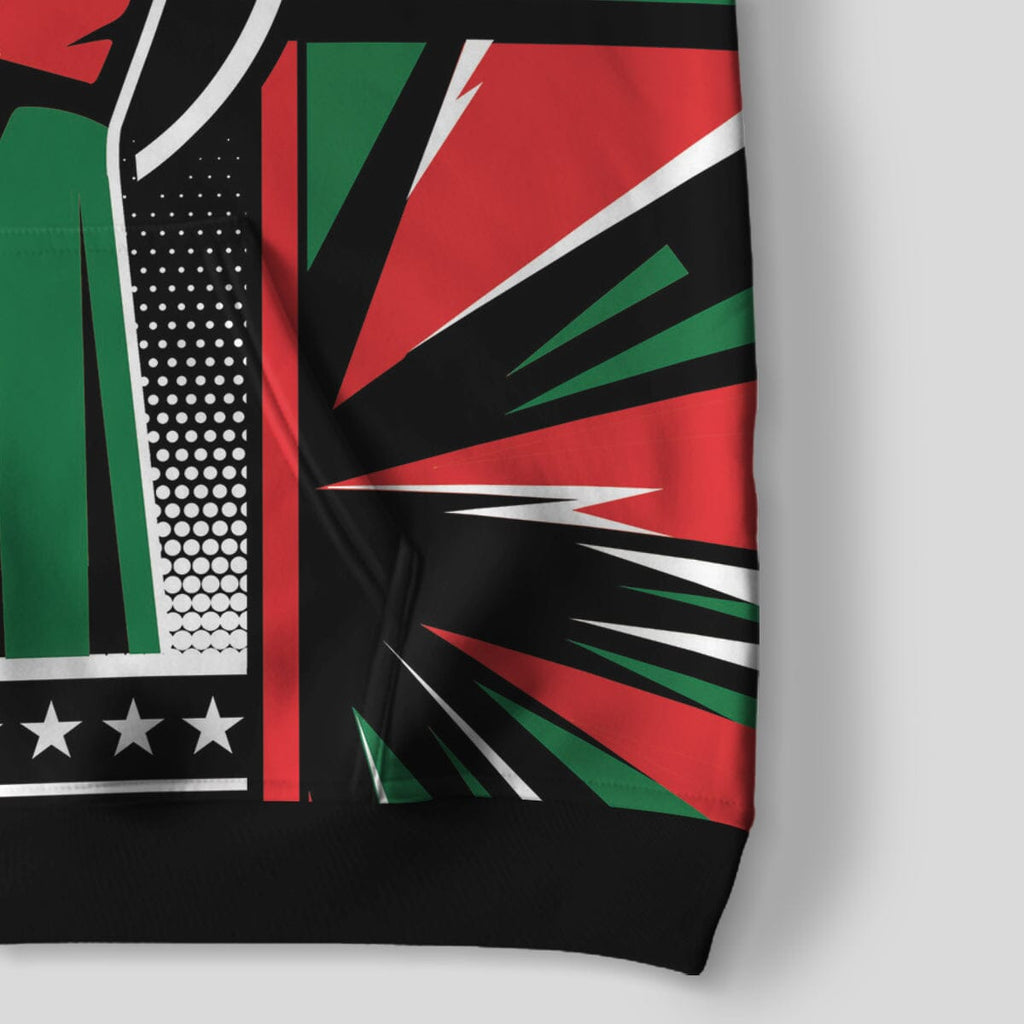 Power Fist And Patterns In Pan African Colors All-over Hoodie Hoodie Tianci 