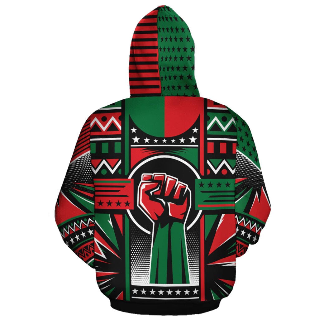 Power Fist And Patterns In Pan African Colors All-over Hoodie Hoodie Tianci 