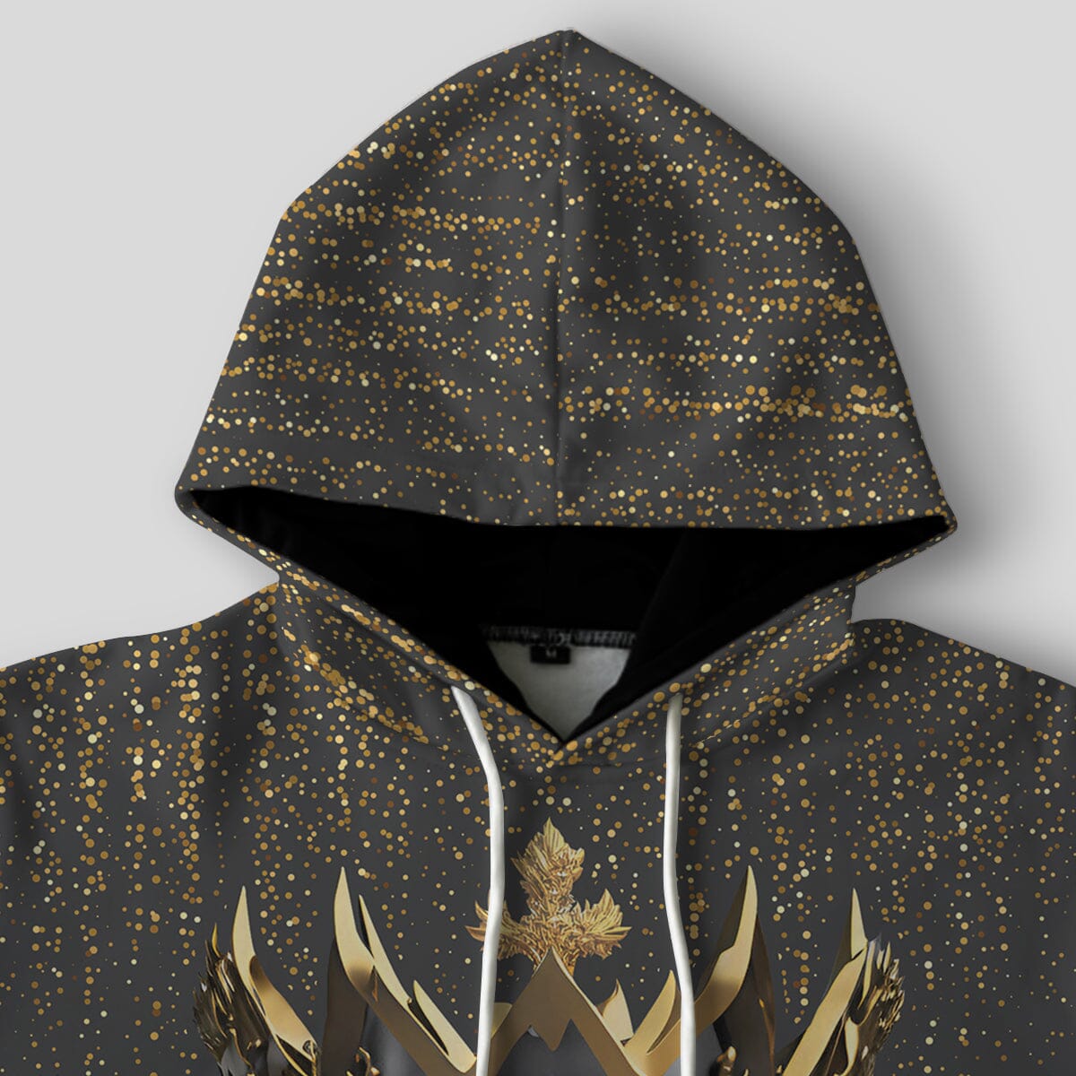 Black and Gold Lion All-over Hoodie Hoodie Tianci 