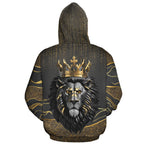 Black and Gold Lion All-over Hoodie Hoodie Tianci 
