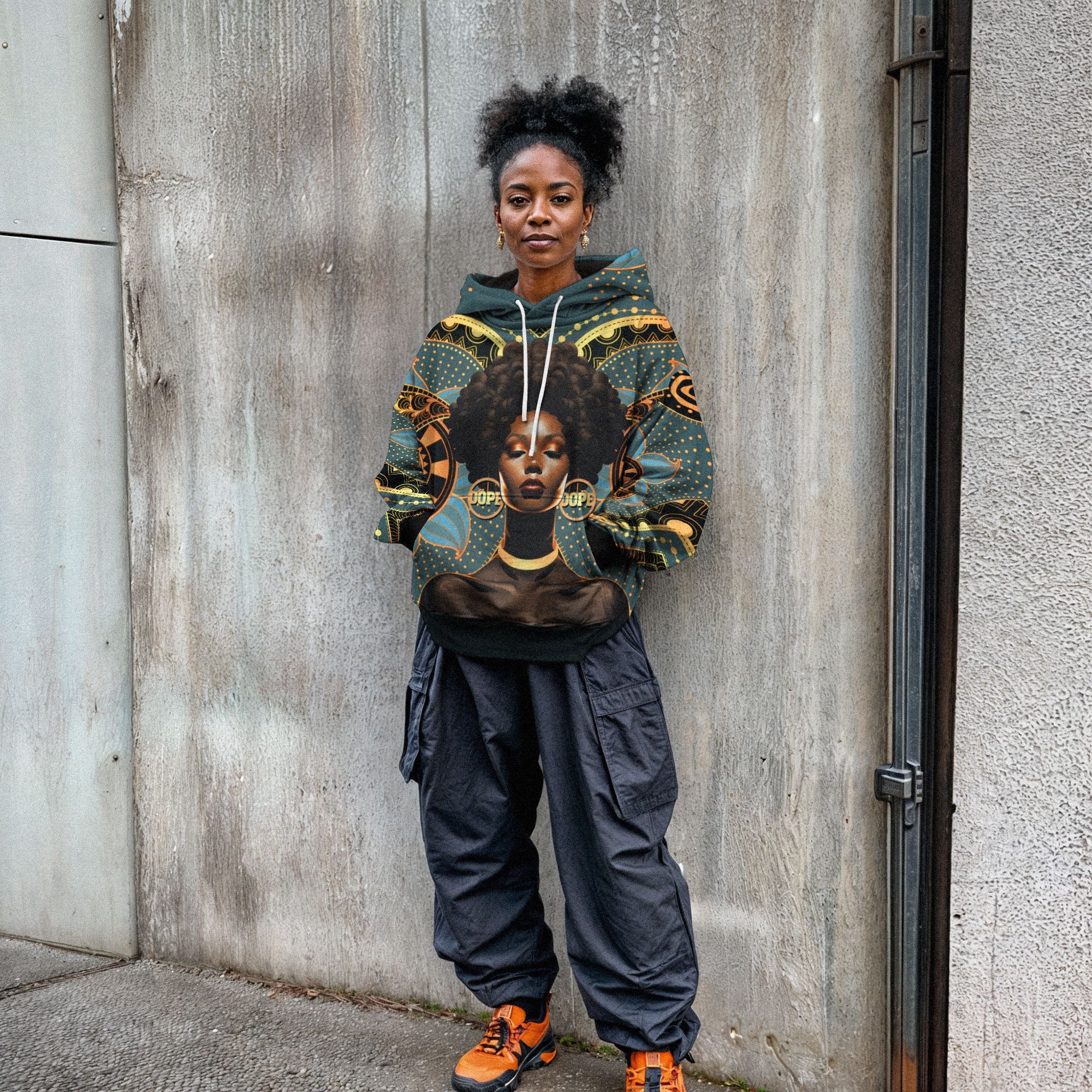 Powerful Woman in Patterns All-over Hoodie – Melaninful