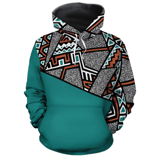 African Geometric Pattern All-over Hoodie