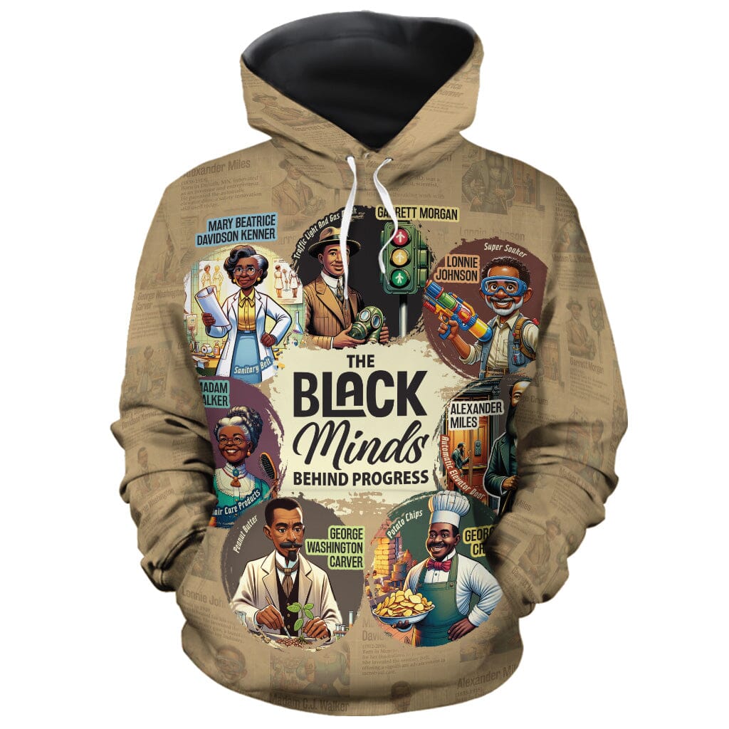 The Black Minds Behind Progress All-over Hoodie Hoodie Tianci Pullover S 