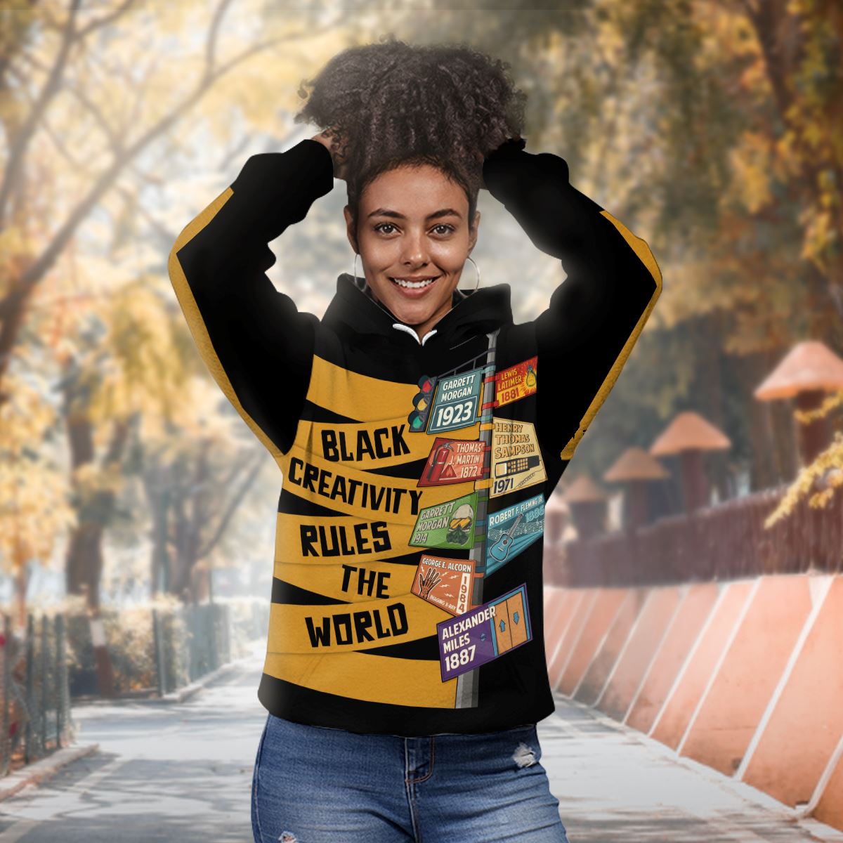 Black Creativity Rules The World All-over Hoodie Hoodie Tianci 