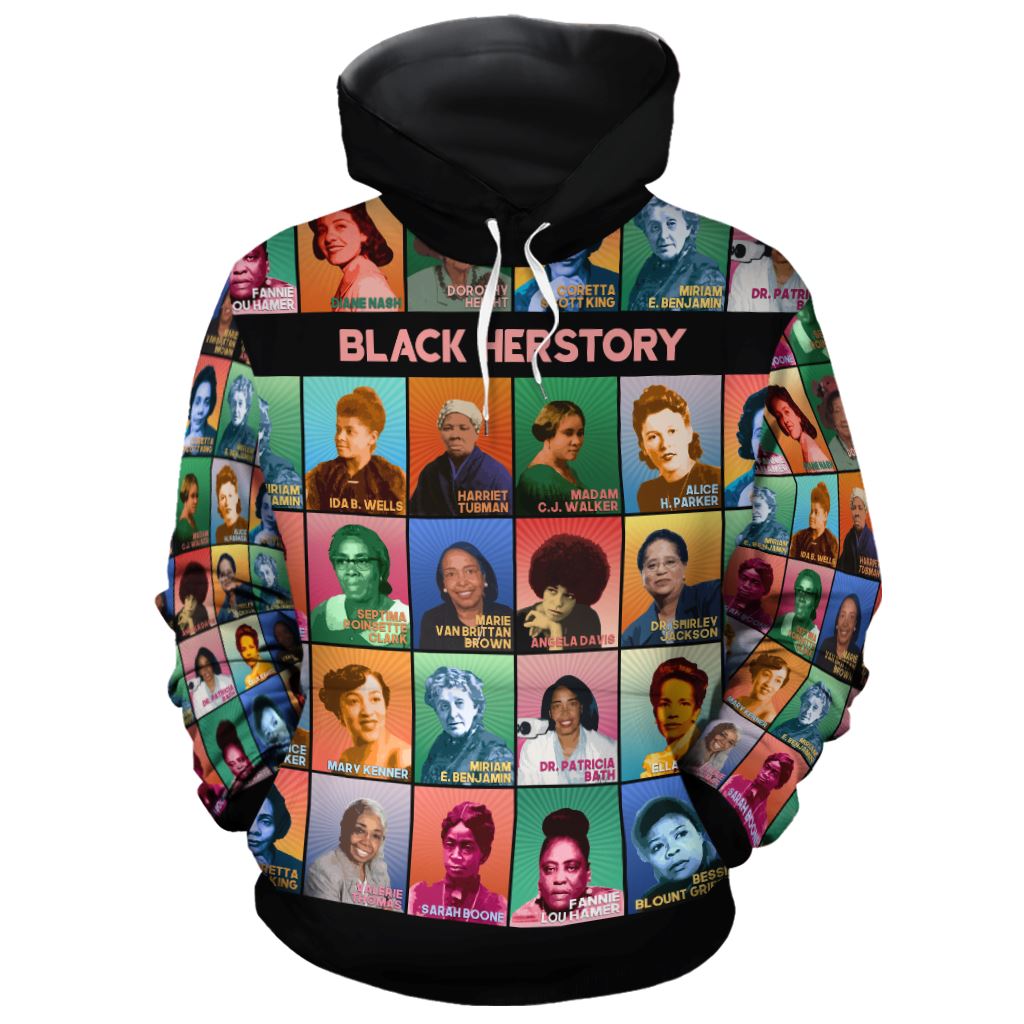 Black Herstory All-over Hoodie Hoodie Tianci 