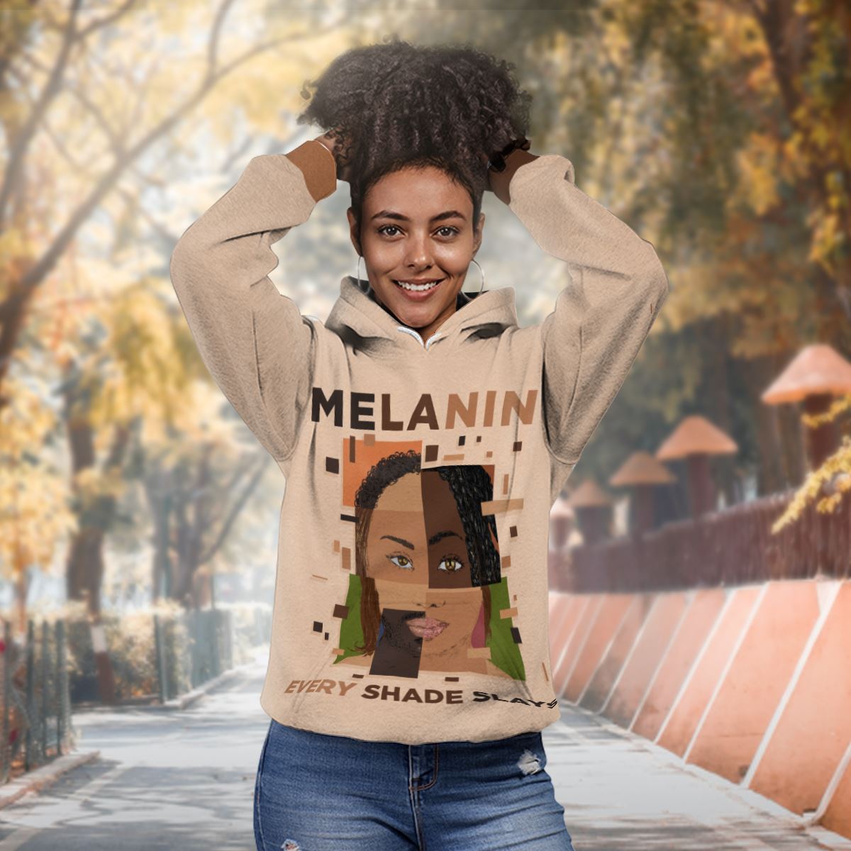 Melanin Every Shade Slays All-over Hoodie Hoodie Tianci 