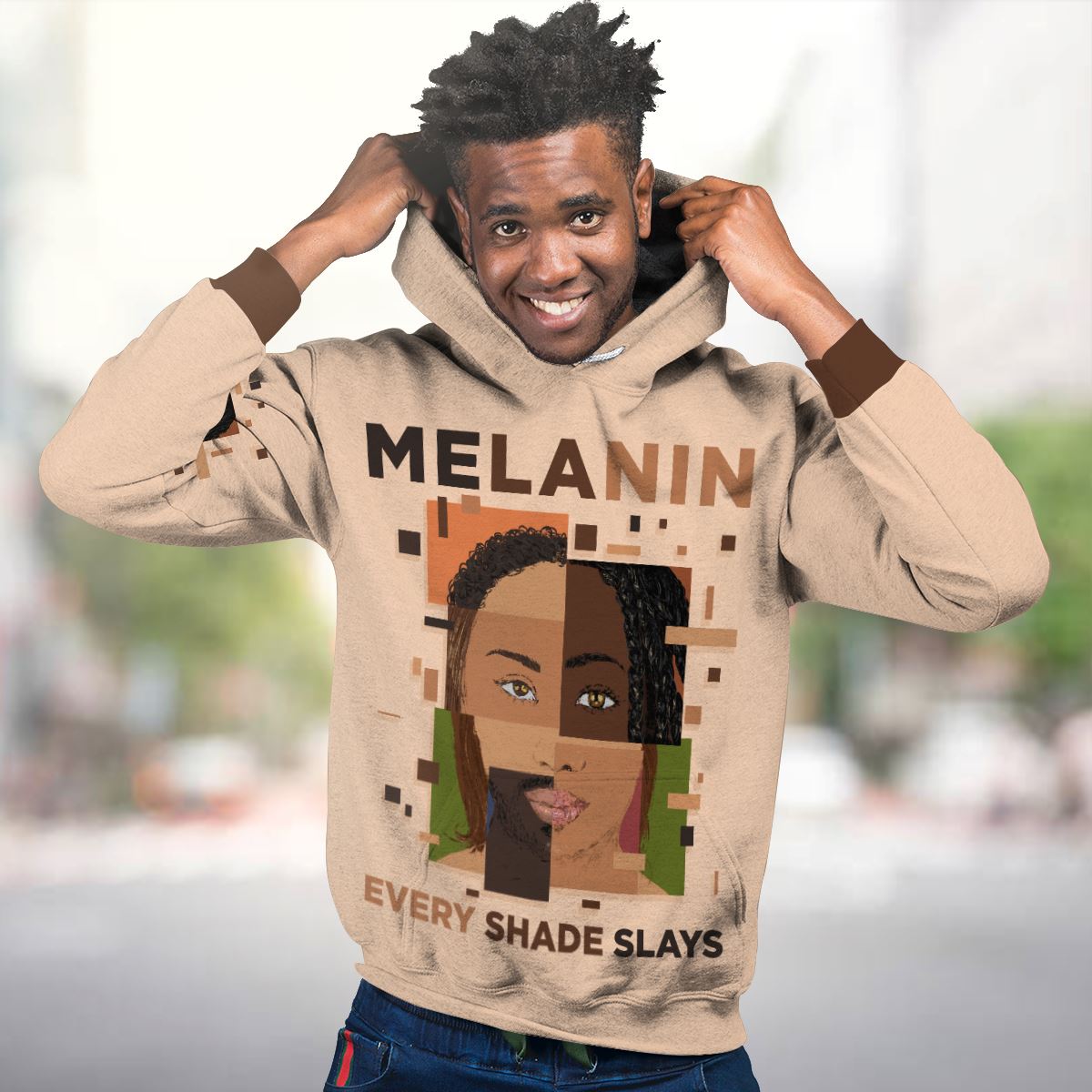 Melanin Every Shade Slays All-over Hoodie Hoodie Tianci 