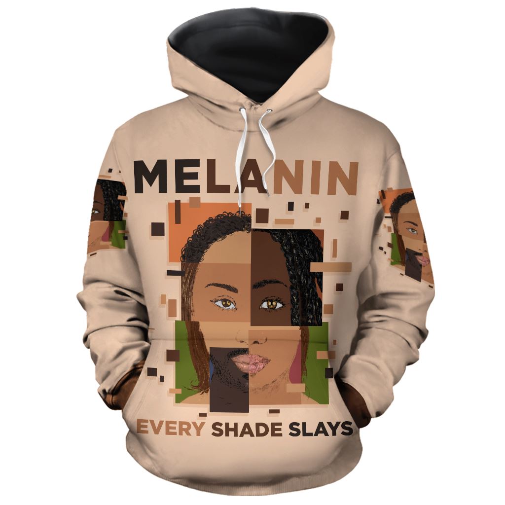 Melanin Every Shade Slays All-over Hoodie Hoodie Tianci Pullover S 