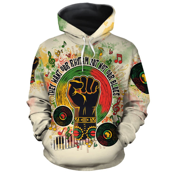 They Want Our Rhythm, Not Our Blues All-over Hoodie Hoodie Tianci Pullover S 
