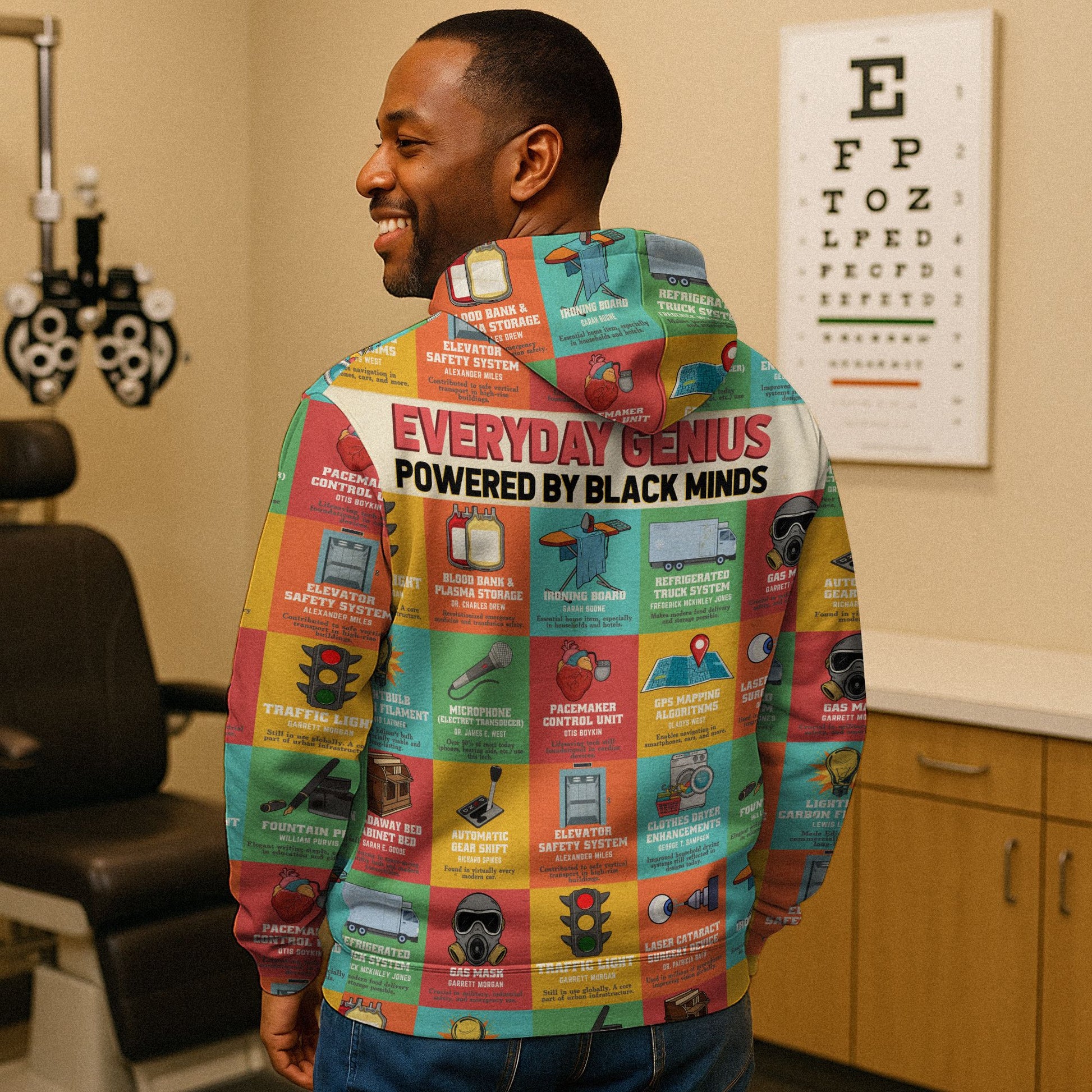 Everyday Genius Powered by Black Minds All-over Hoodie Hoodie Tianci 