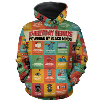 Everyday Genius Powered by Black Minds All-over Hoodie Hoodie Tianci Pullover S 
