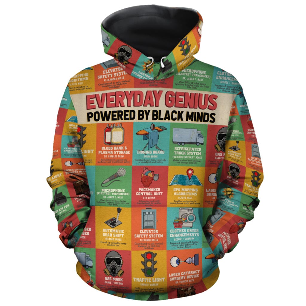 Everyday Genius Powered by Black Minds All-over Hoodie Hoodie Tianci Pullover S 