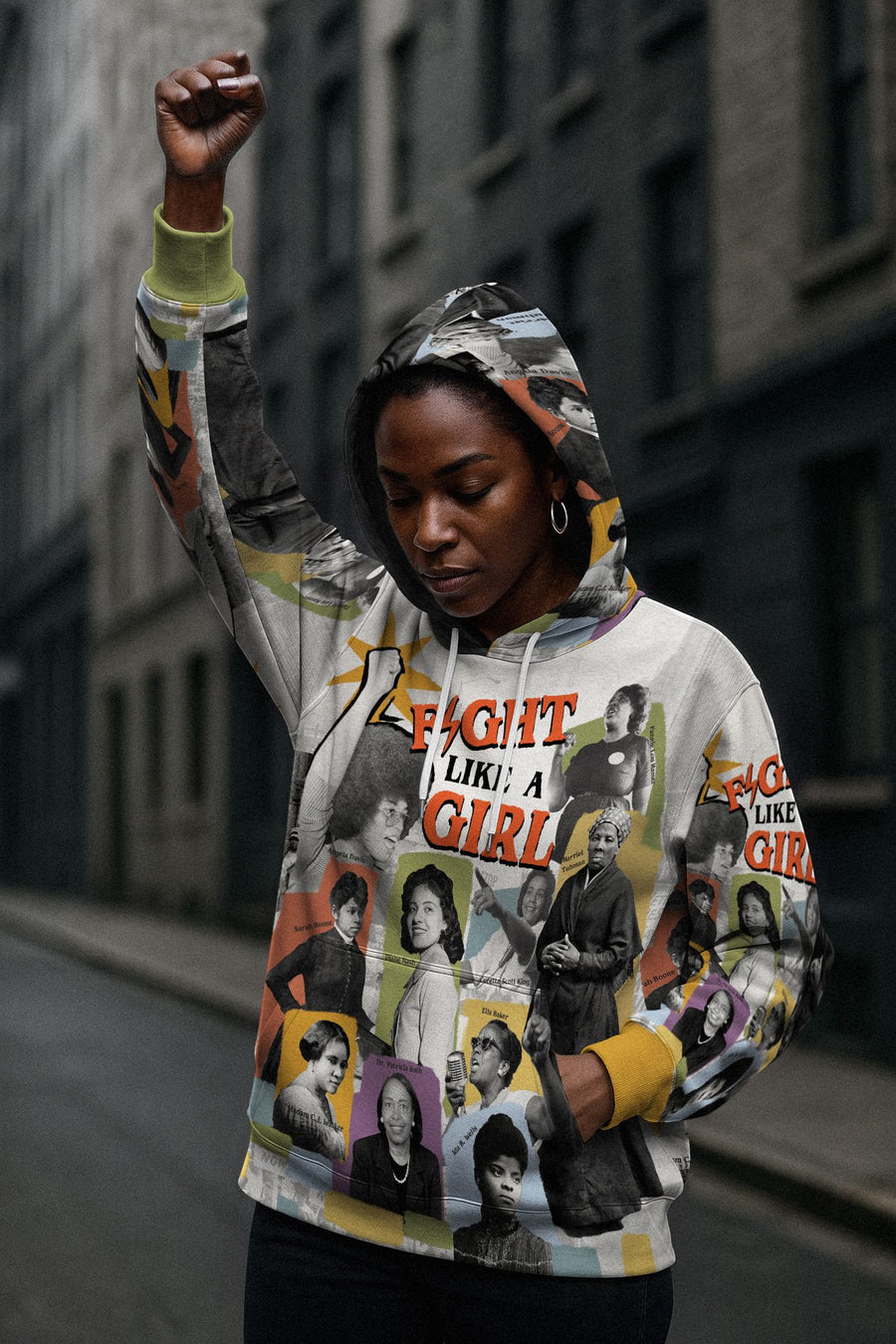Fight Like A Girl All-over Hoodie Hoodie Tianci 