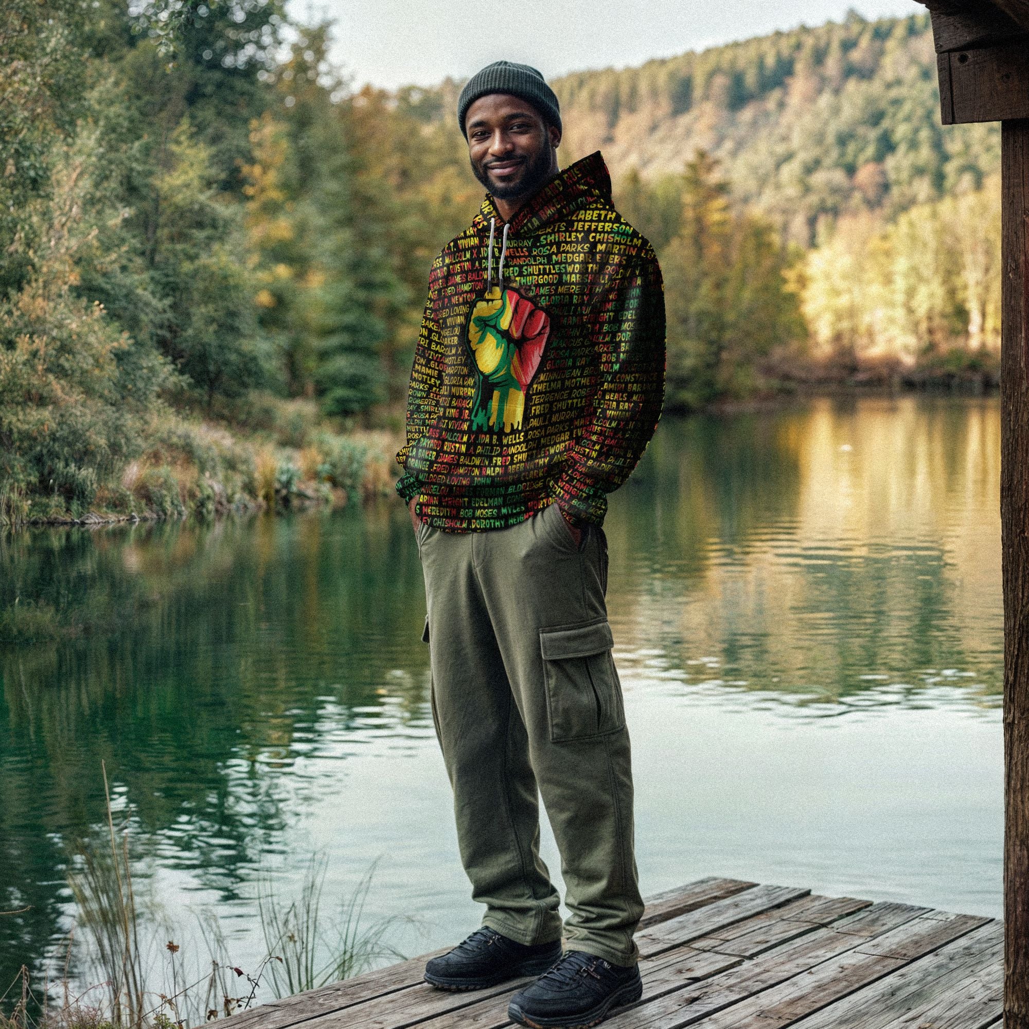 Name Fists All-over Hoodie – Melaninful