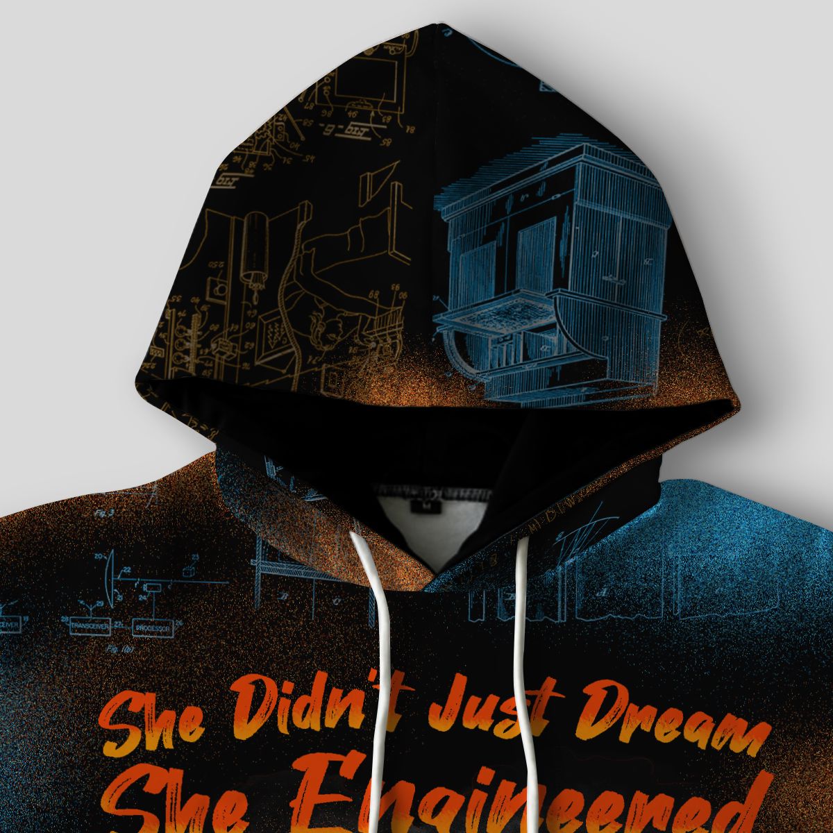She Didn't Just Dream She Engineered All-over Hoodie Hoodie Tianci 