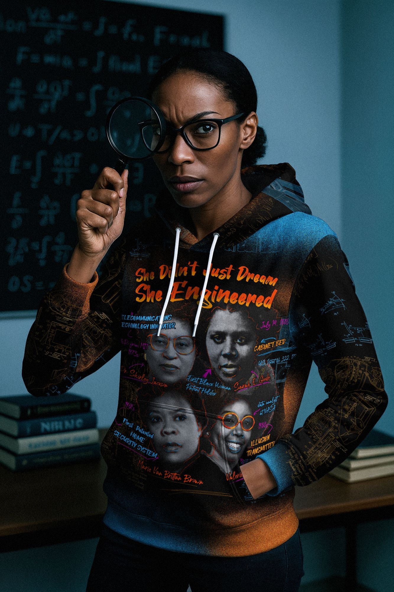 She Didn't Just Dream She Engineered All-over Hoodie Hoodie Tianci 