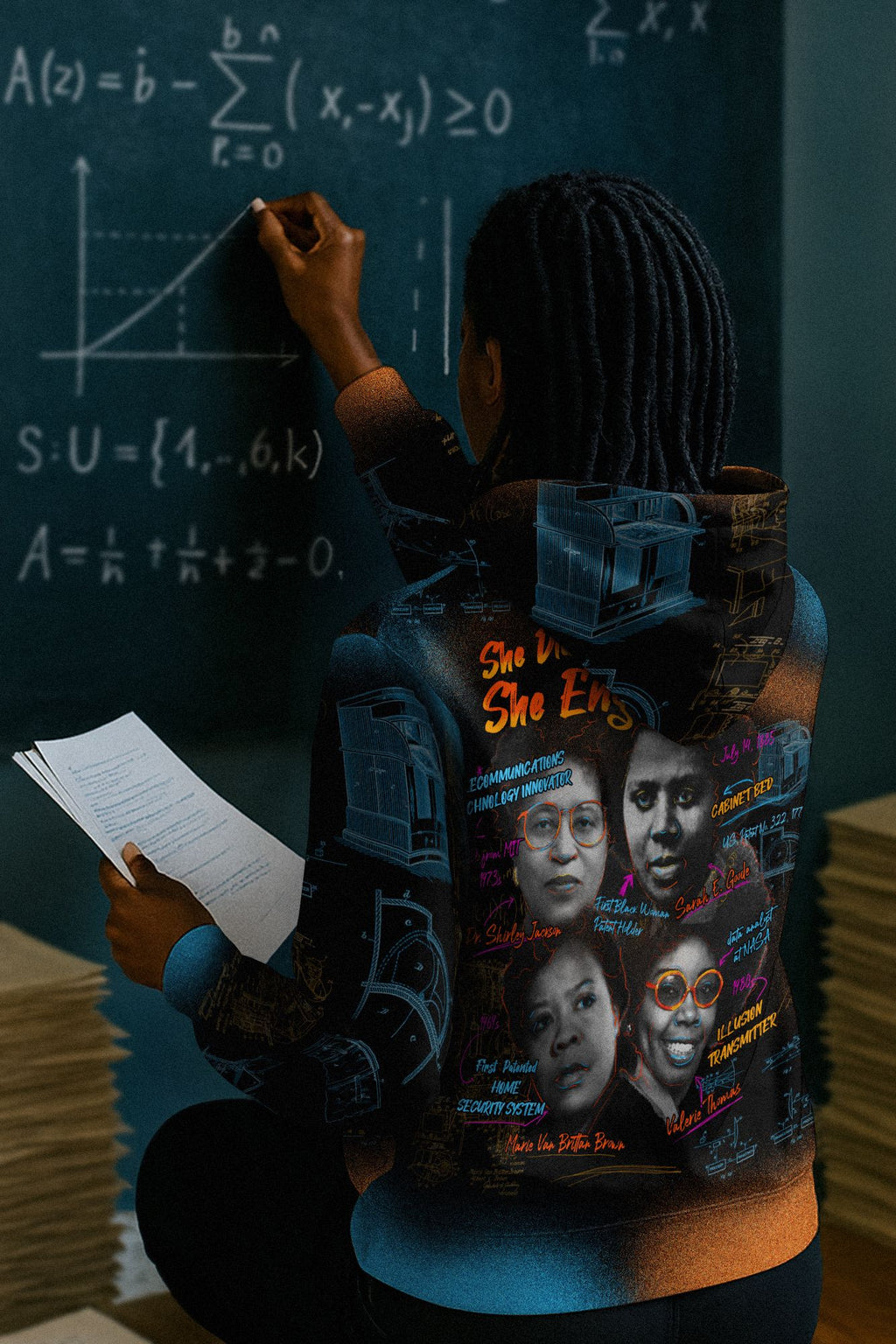 She Didn't Just Dream She Engineered All-over Hoodie Hoodie Tianci 