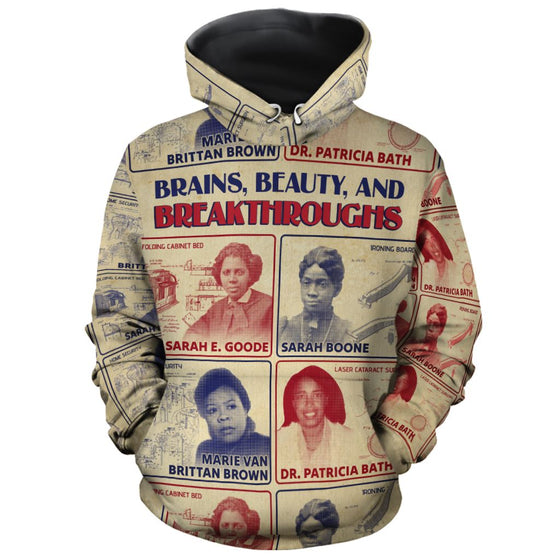 Brains Beauty And Breakthroughs All-over Hoodie Hoodie Tianci Pullover S