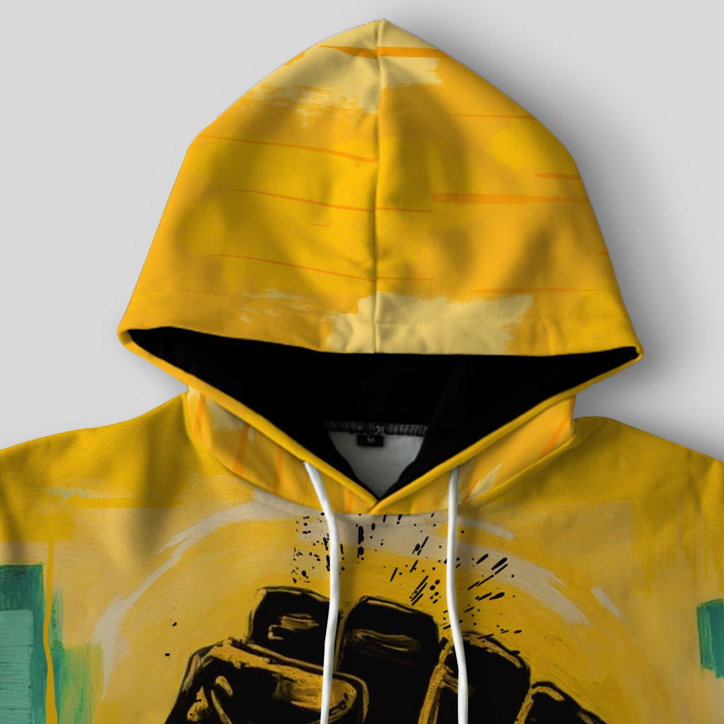 Black Power Fist Matte Art All-over Hoodie Hoodie Tianci 