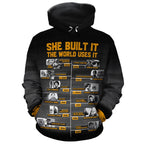 She Built It The World Uses It All-over Hoodie Hoodie Tianci Pullover S 