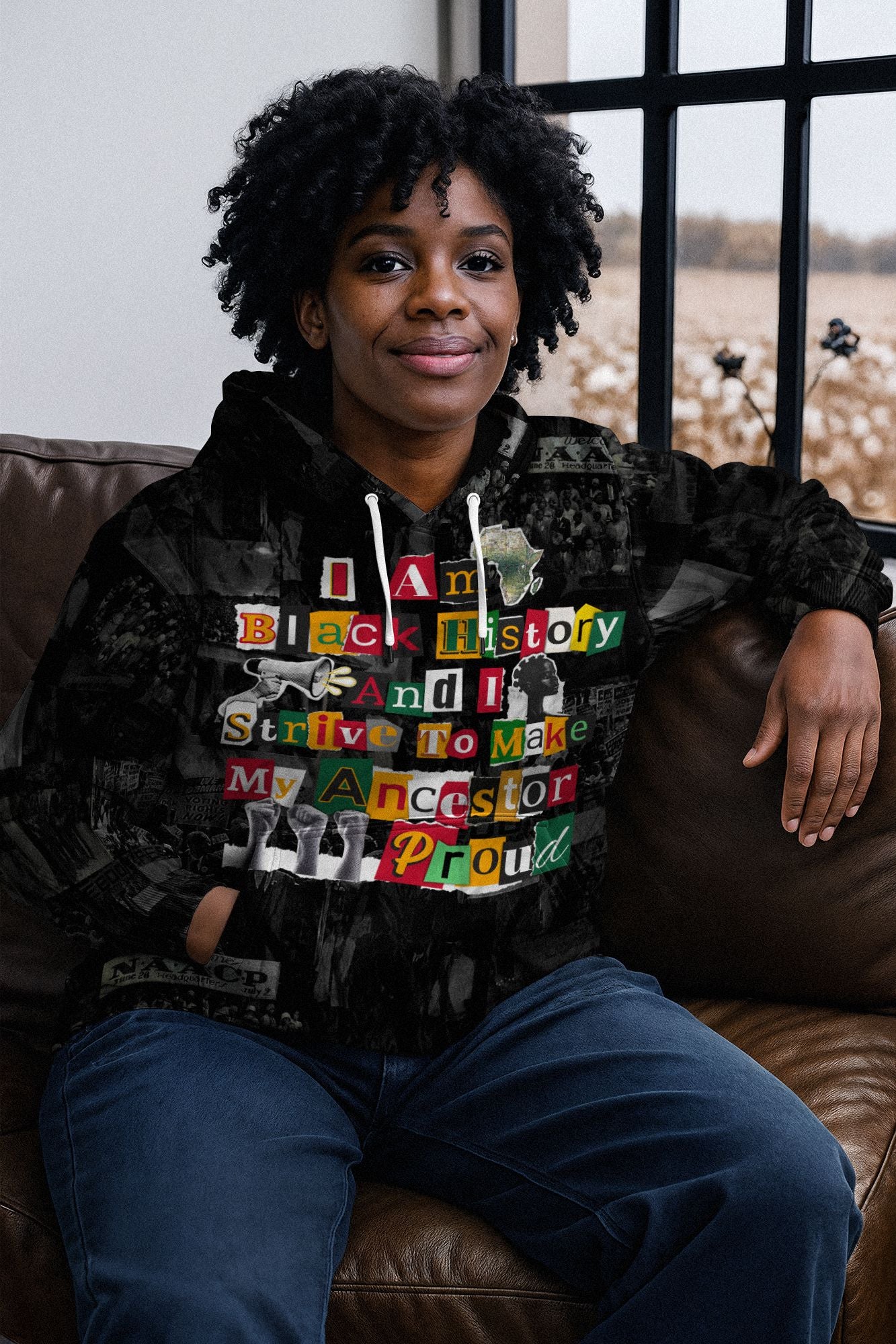 I Am Black History And I Strive To Make My Ancestor Proud All-over Hoodie Hoodie Tianci 