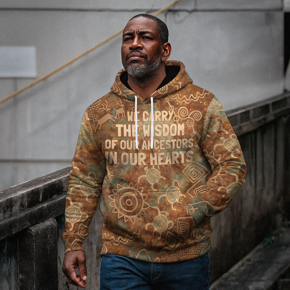 We Carry The Wisdom All-over Hoodie Hoodie Tianci Pullover S 
