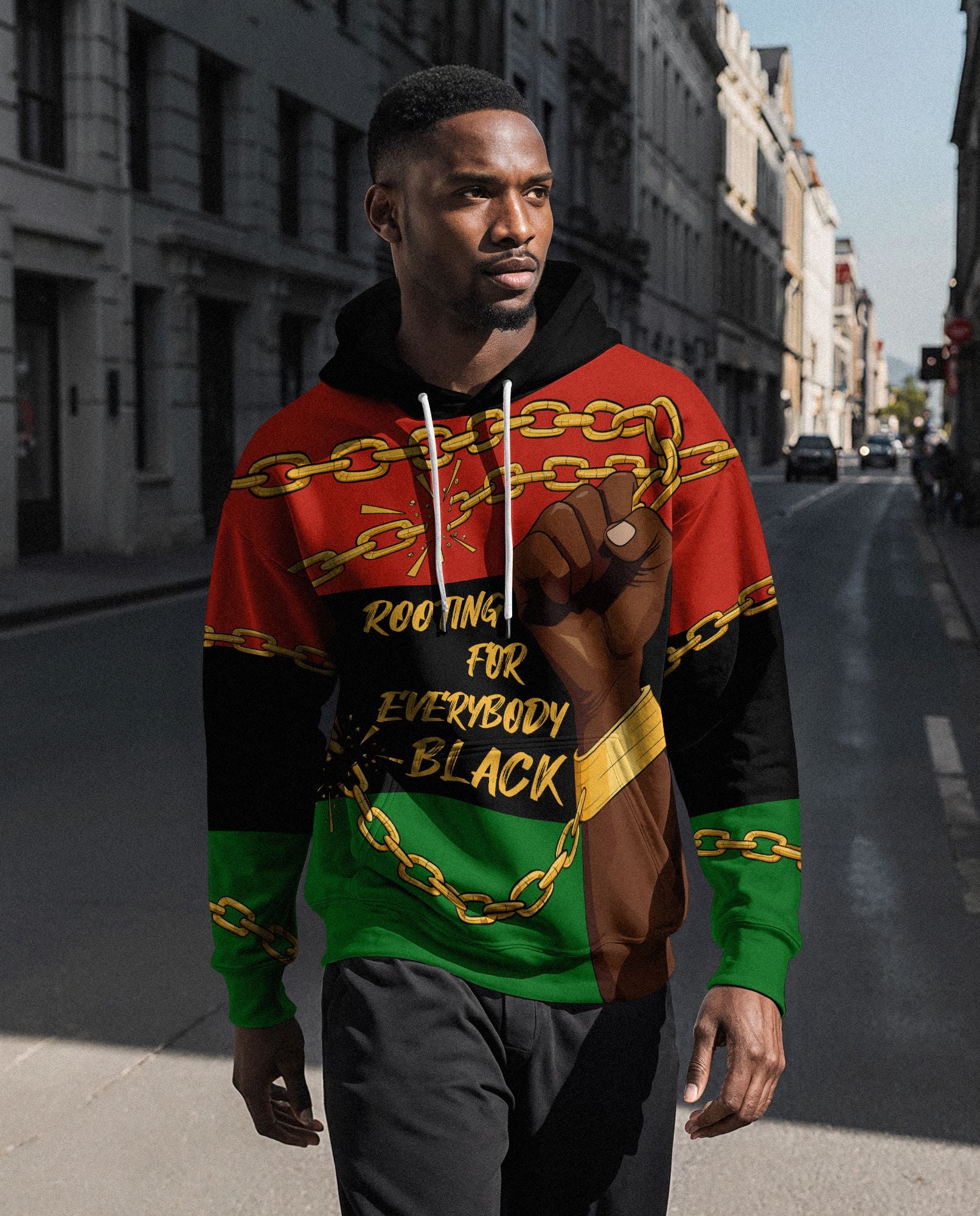 Rooting For Everybody Black All-over Hoodie Hoodie Tianci 