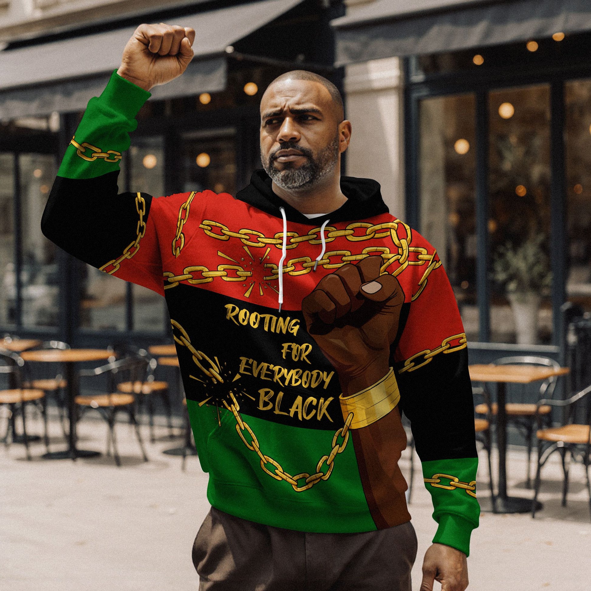 Rooting For Everybody Black All-over Hoodie Hoodie Tianci 