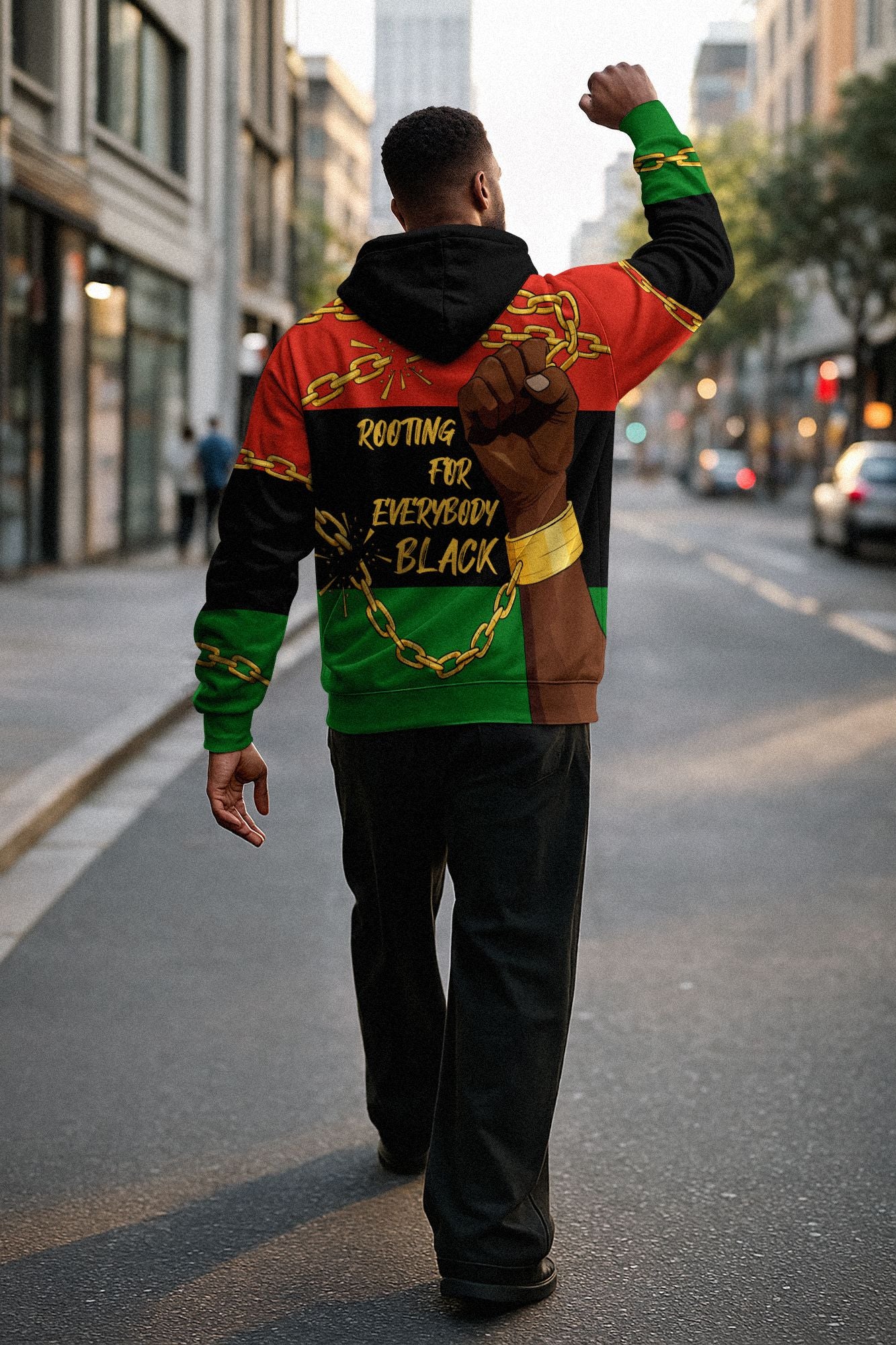 Rooting For Everybody Black All-over Hoodie Hoodie Tianci 