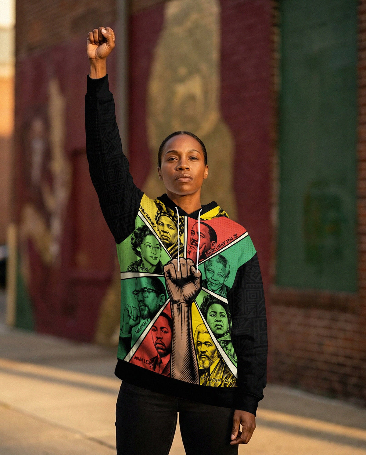 Fists of Freedom All-over Hoodie Hoodie Tianci 