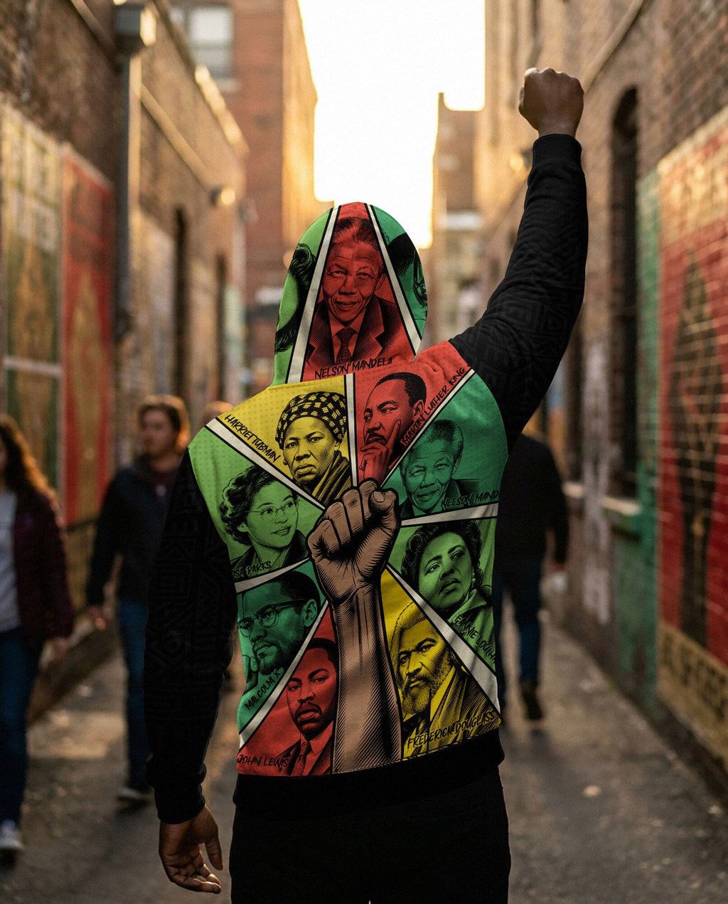 Fists of Freedom All-over Hoodie Hoodie Tianci 
