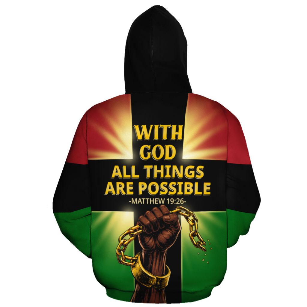 With God All Things are Possible All-over Hoodie Hoodie Tianci 