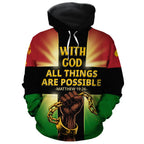 With God All Things are Possible All-over Hoodie Hoodie Tianci Pullover S 