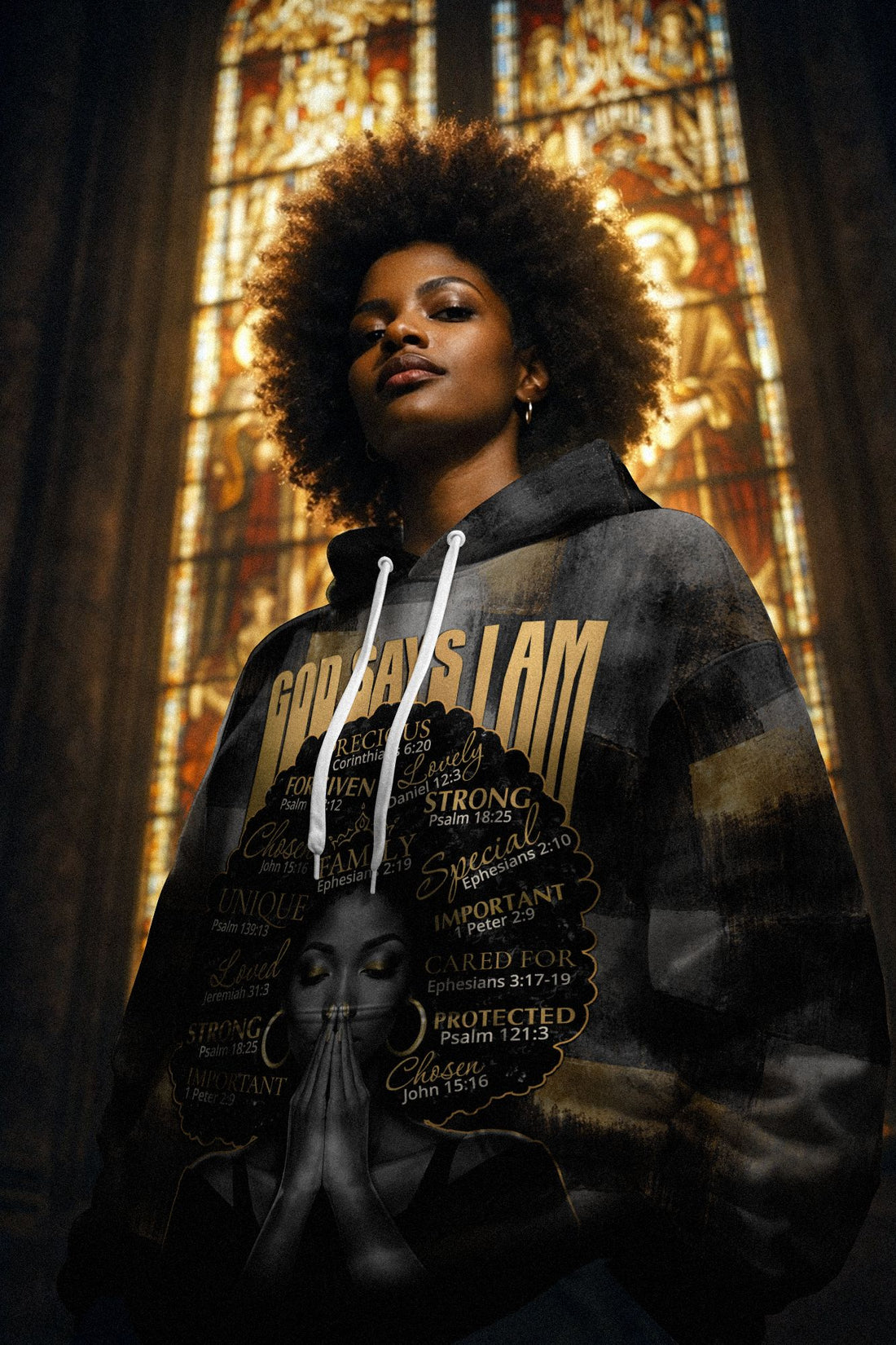 God Say I Am All-over Hoodie Hoodie Tianci Pullover S 