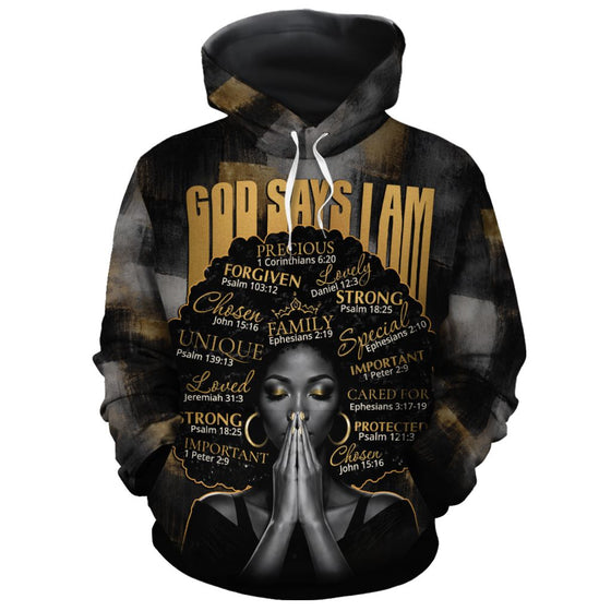 God Say I Am All-over Hoodie Hoodie Tianci Pullover S
