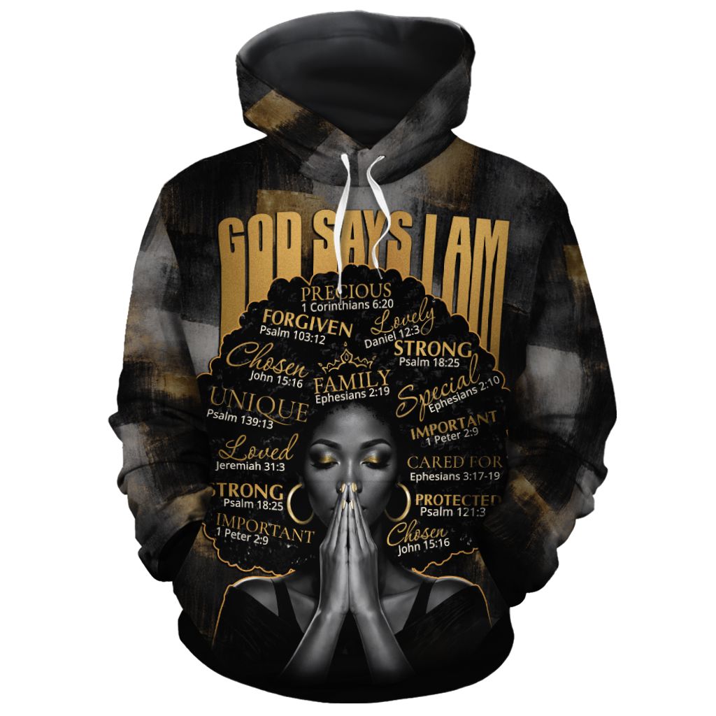 God Say I Am All-over Hoodie Hoodie Tianci Pullover S 