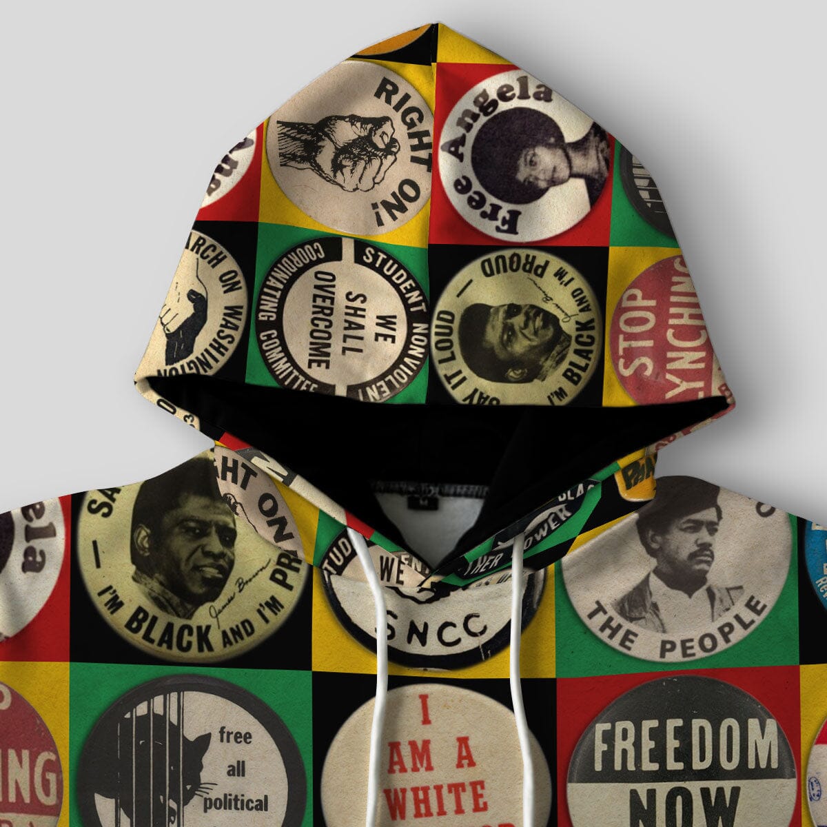 Civil Rights Buttons All-over Hoodie Hoodie Tianci 