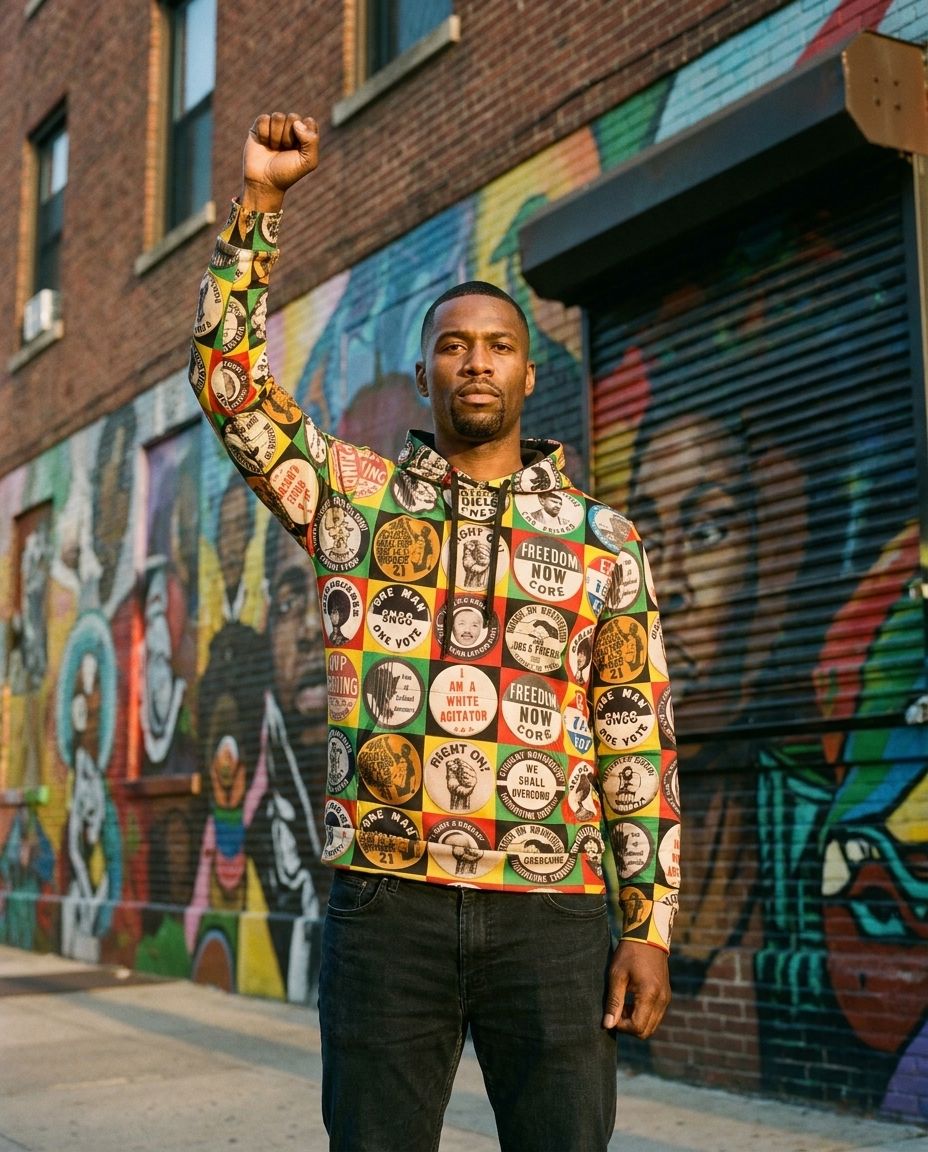 Civil Rights Buttons All-over Hoodie Hoodie Tianci 