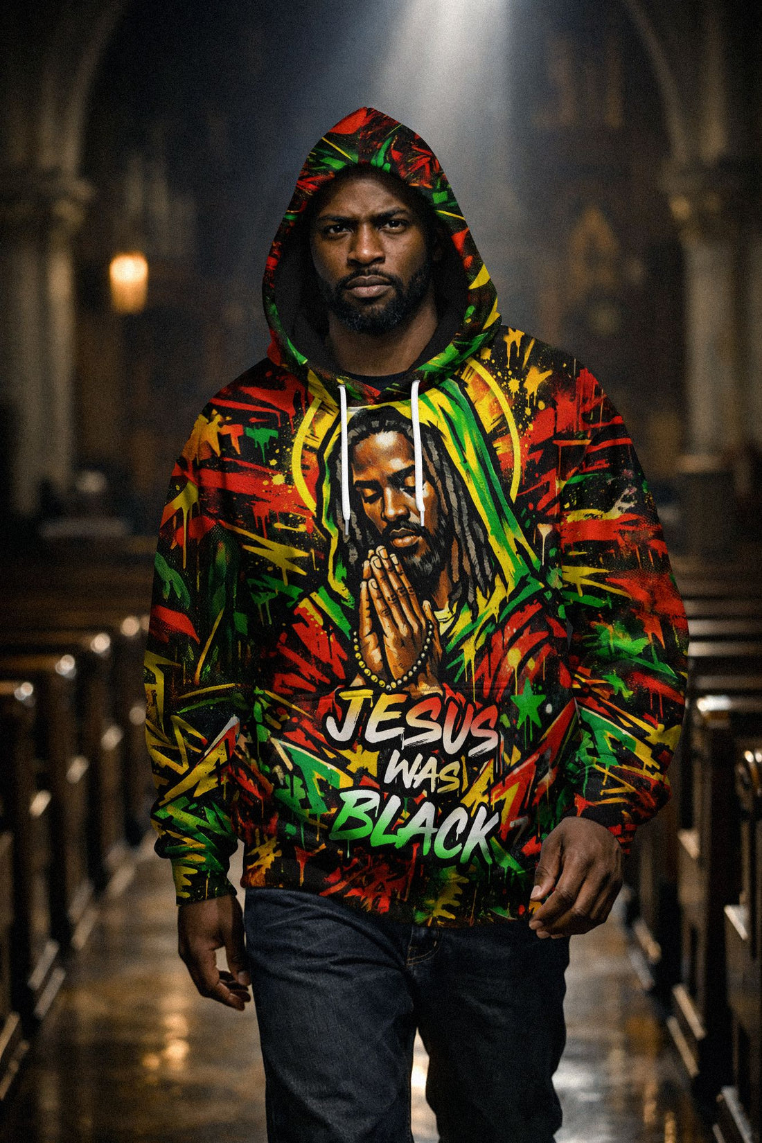 Jesus Was Black All-over Hoodie Hoodie Tianci Pullover S 