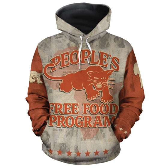 People's Free Food Program All-over Hoodie Hoodie Tianci Pullover S 