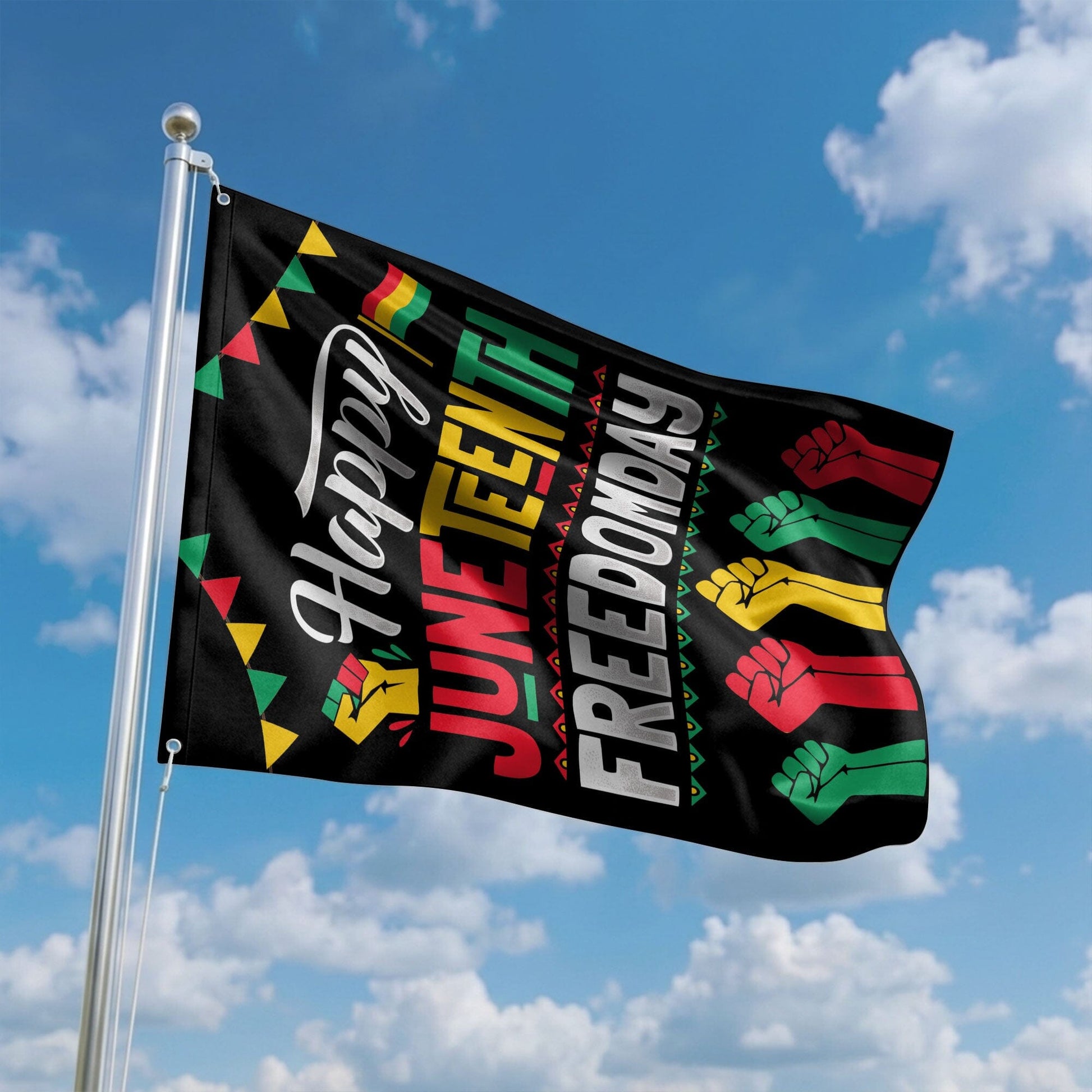 Happy Juneteenth Day House Flag House Flag Tianci 