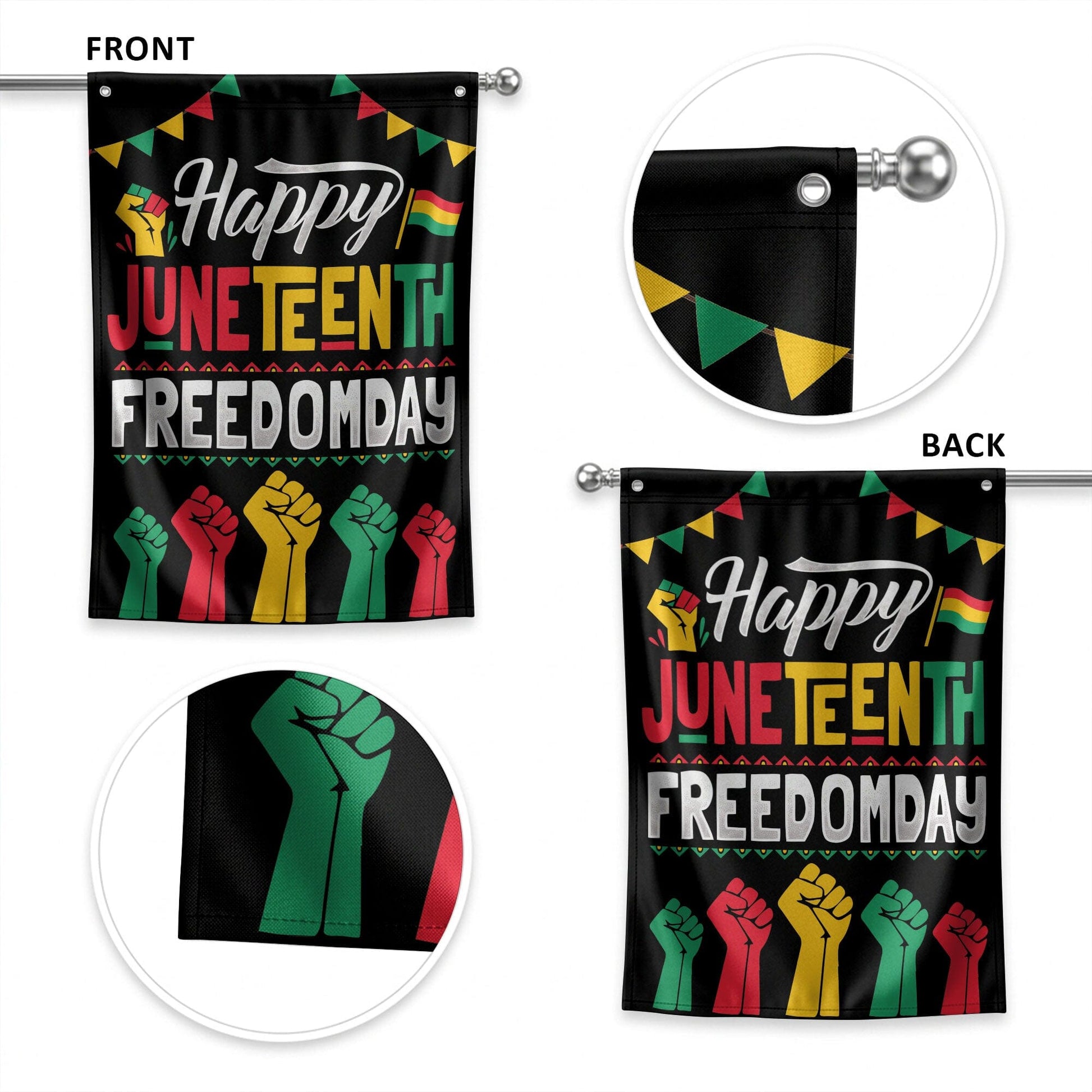 Happy Juneteenth Day House Flag House Flag Tianci 