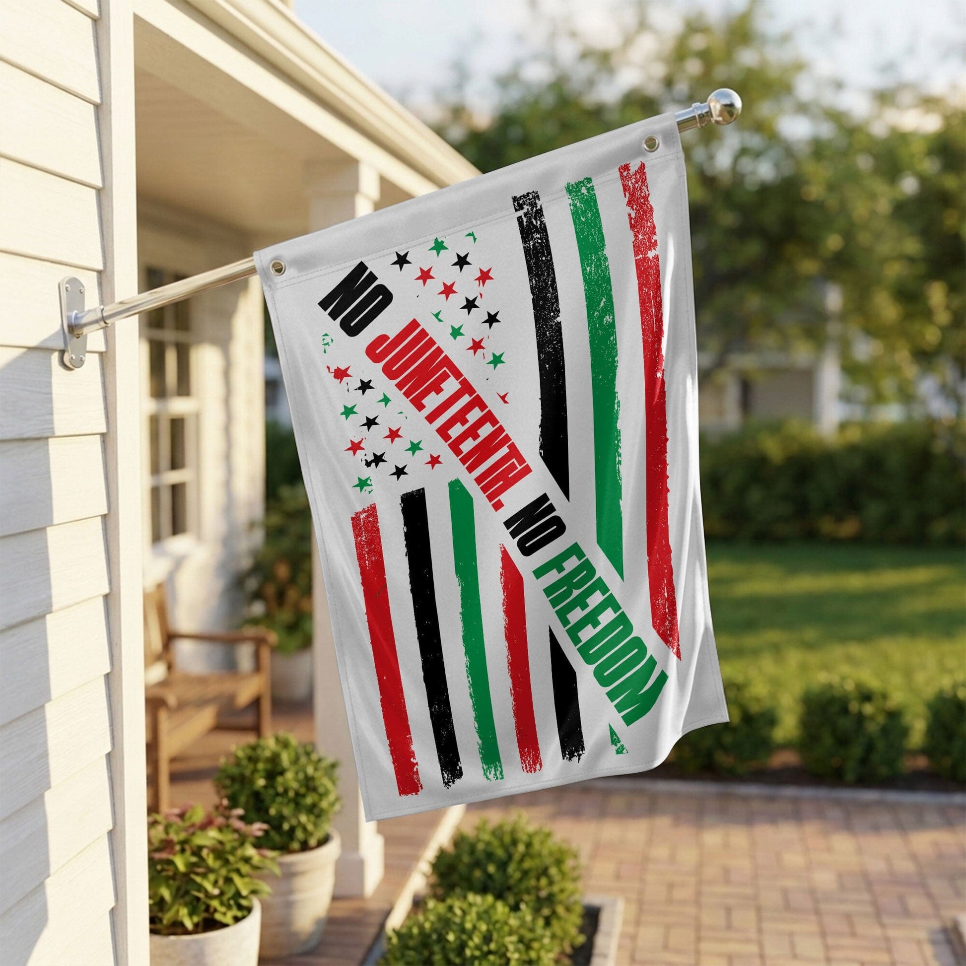 No Juenteenth No Freedom House Flag House Flag Tianci 35" X 59" (88.9x149.9CM) 