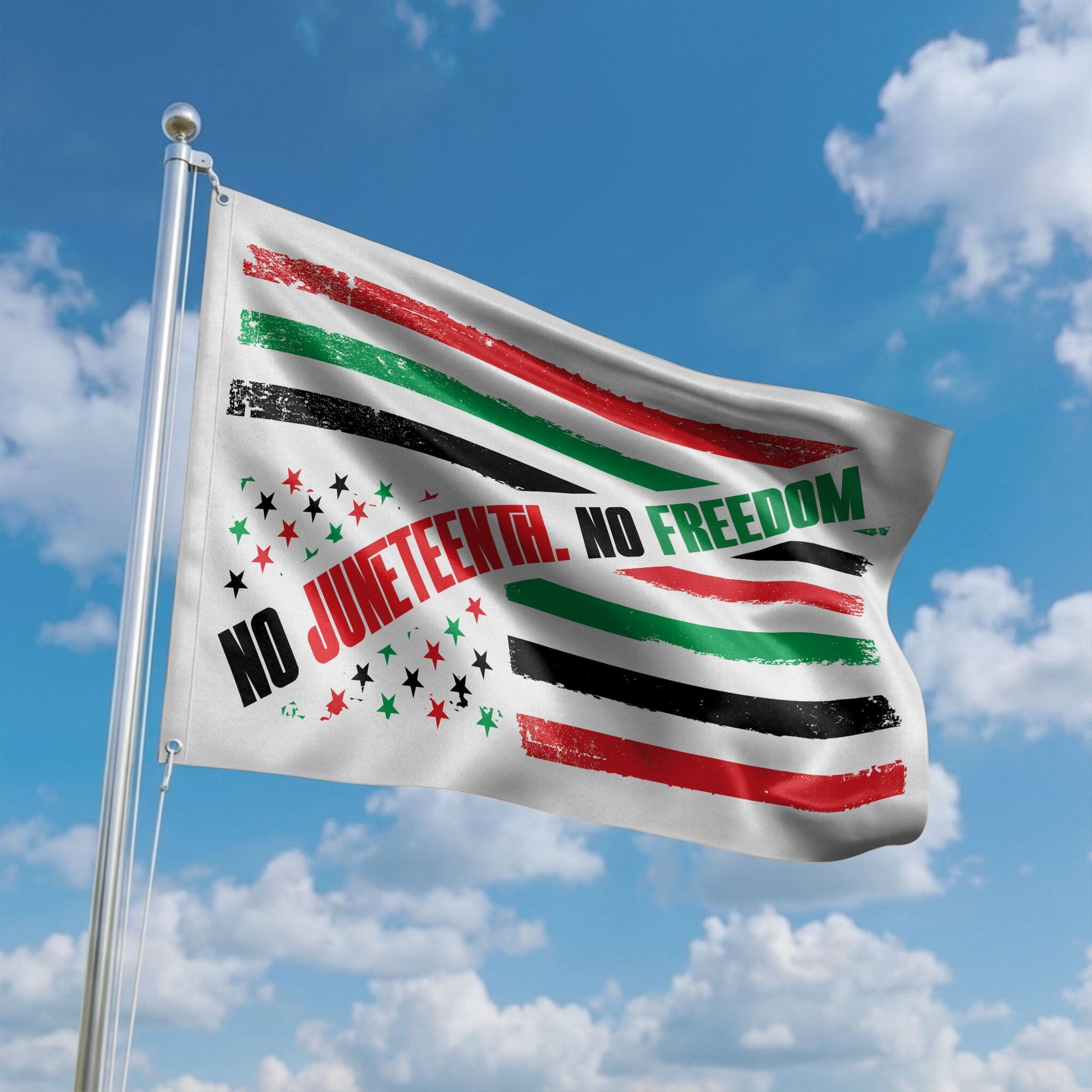 No Juenteenth No Freedom House Flag House Flag Tianci 