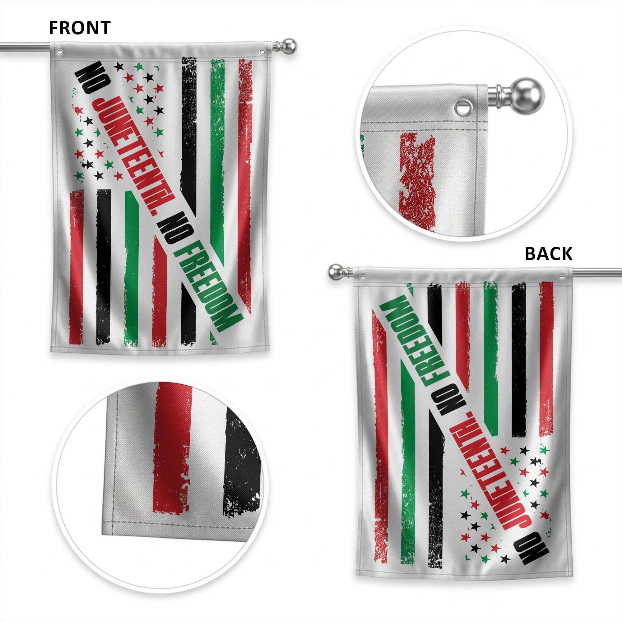 No Juenteenth No Freedom House Flag House Flag Tianci 