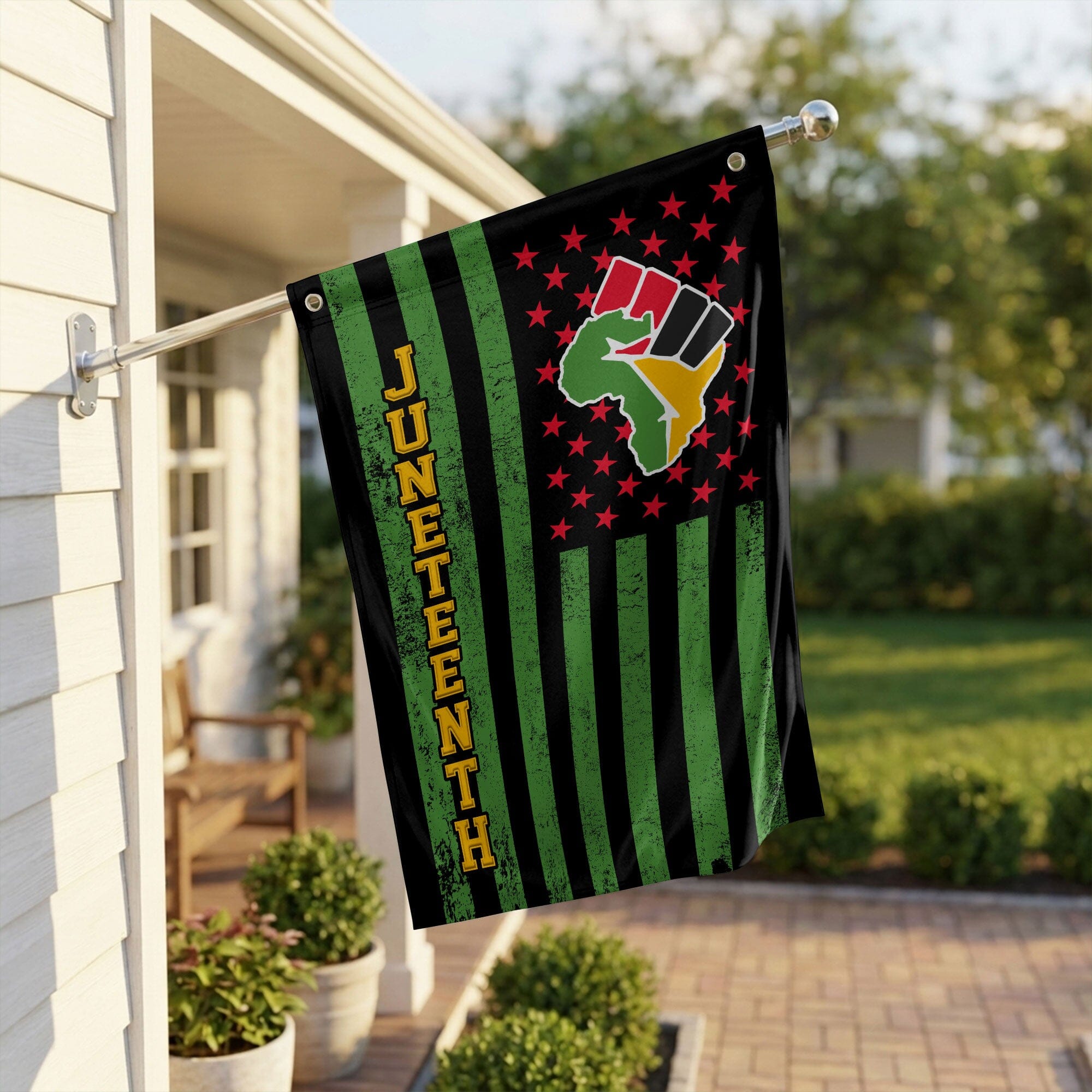Juneteenth House Flag House Flag Tianci 35" X 59" (88.9x149.9CM) 