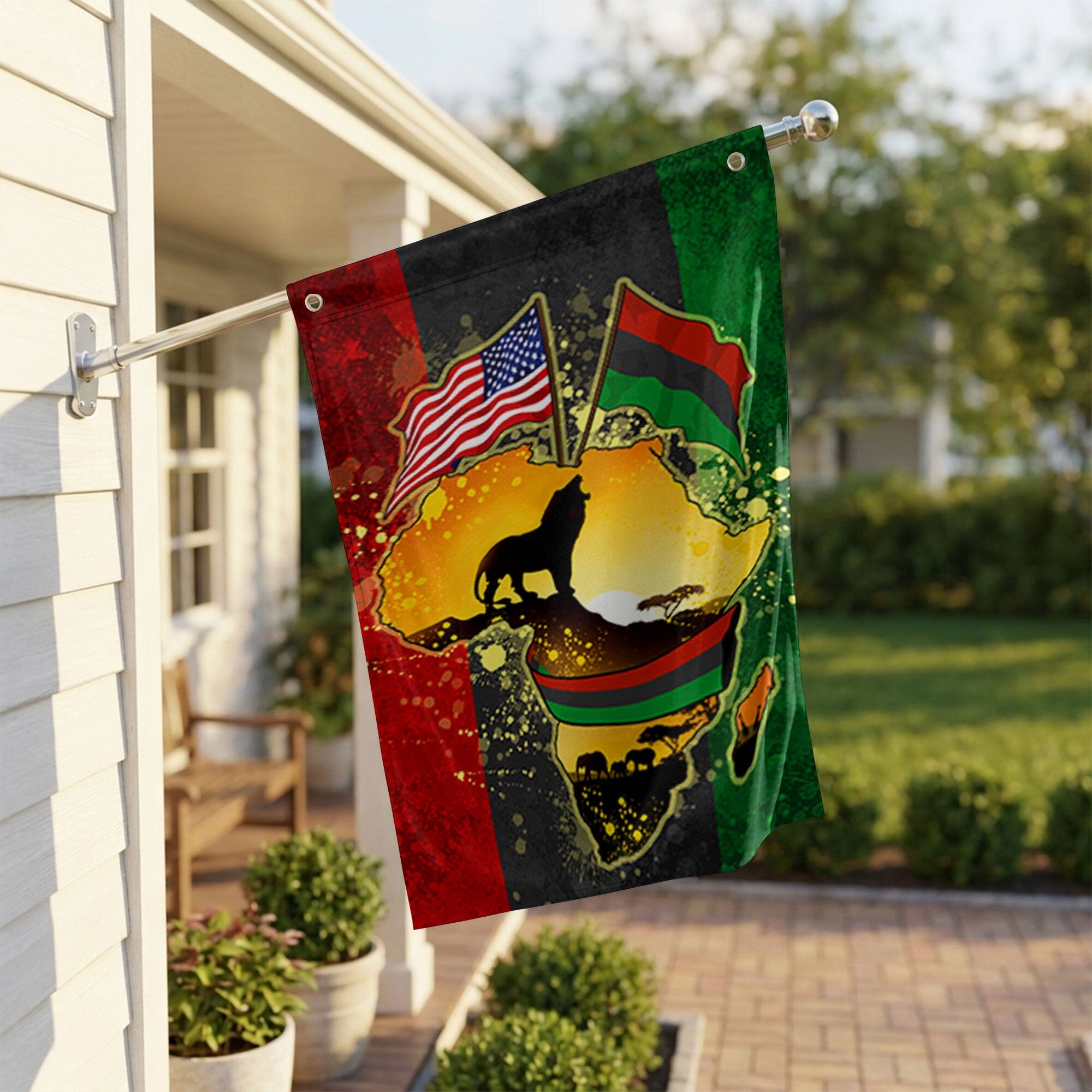 2 Flags House Flag House Flag Tianci 35" X 59" (88.9x149.9CM) 