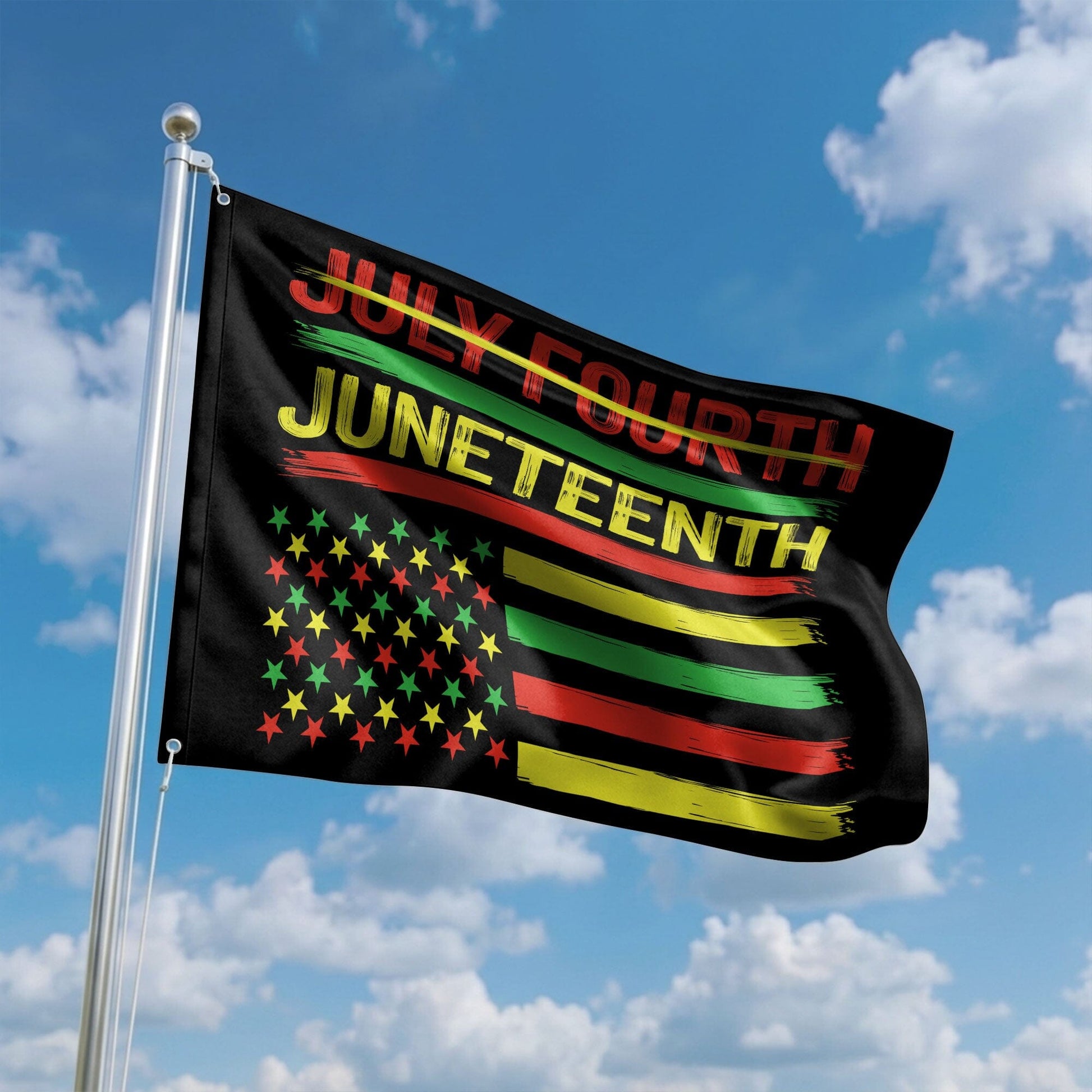 Not July Fourth - Juneteenth House Flag House Flag Tianci 