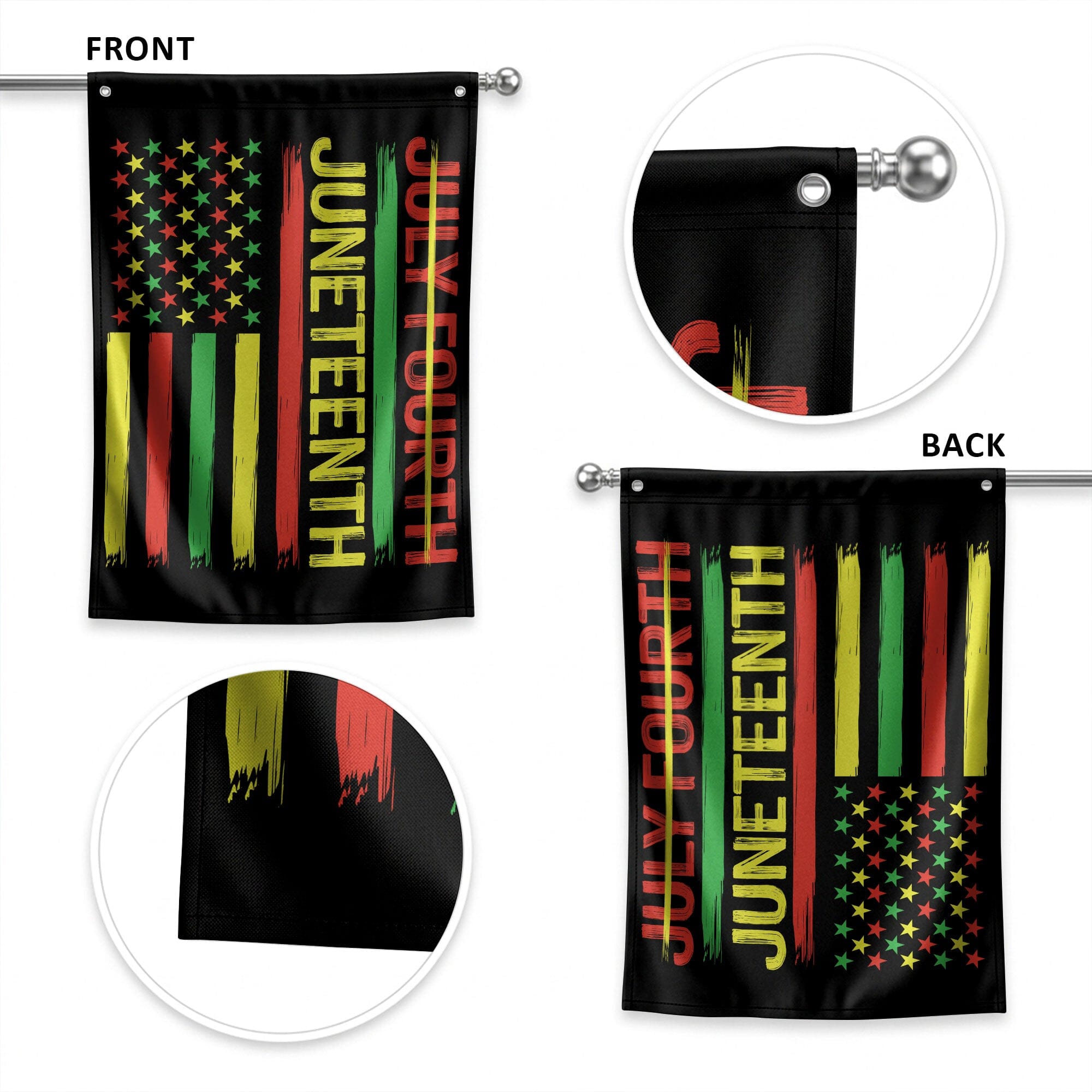 Not July Fourth - Juneteenth House Flag House Flag Tianci 