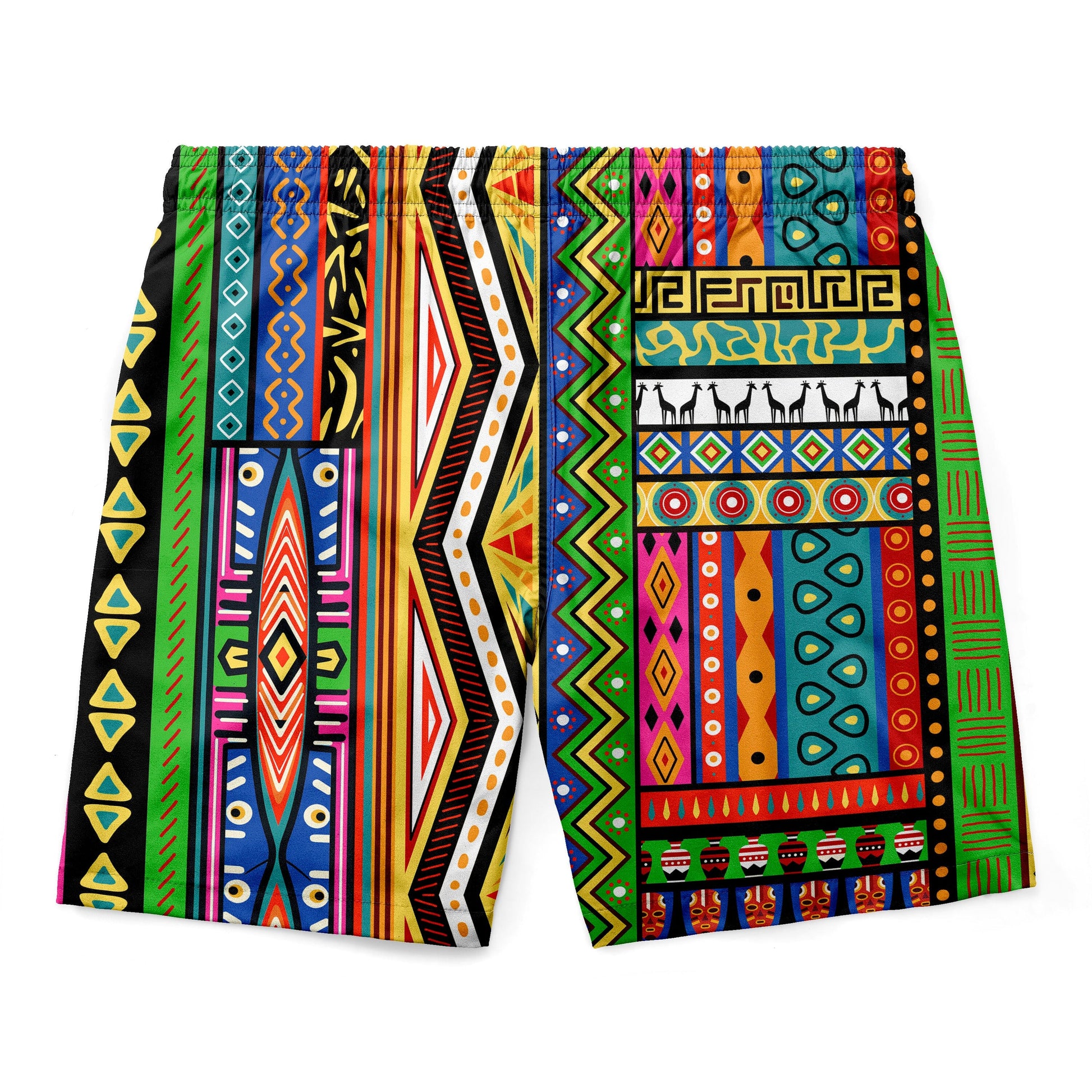 African Striped Patterns Shorts Shorts Tianci 